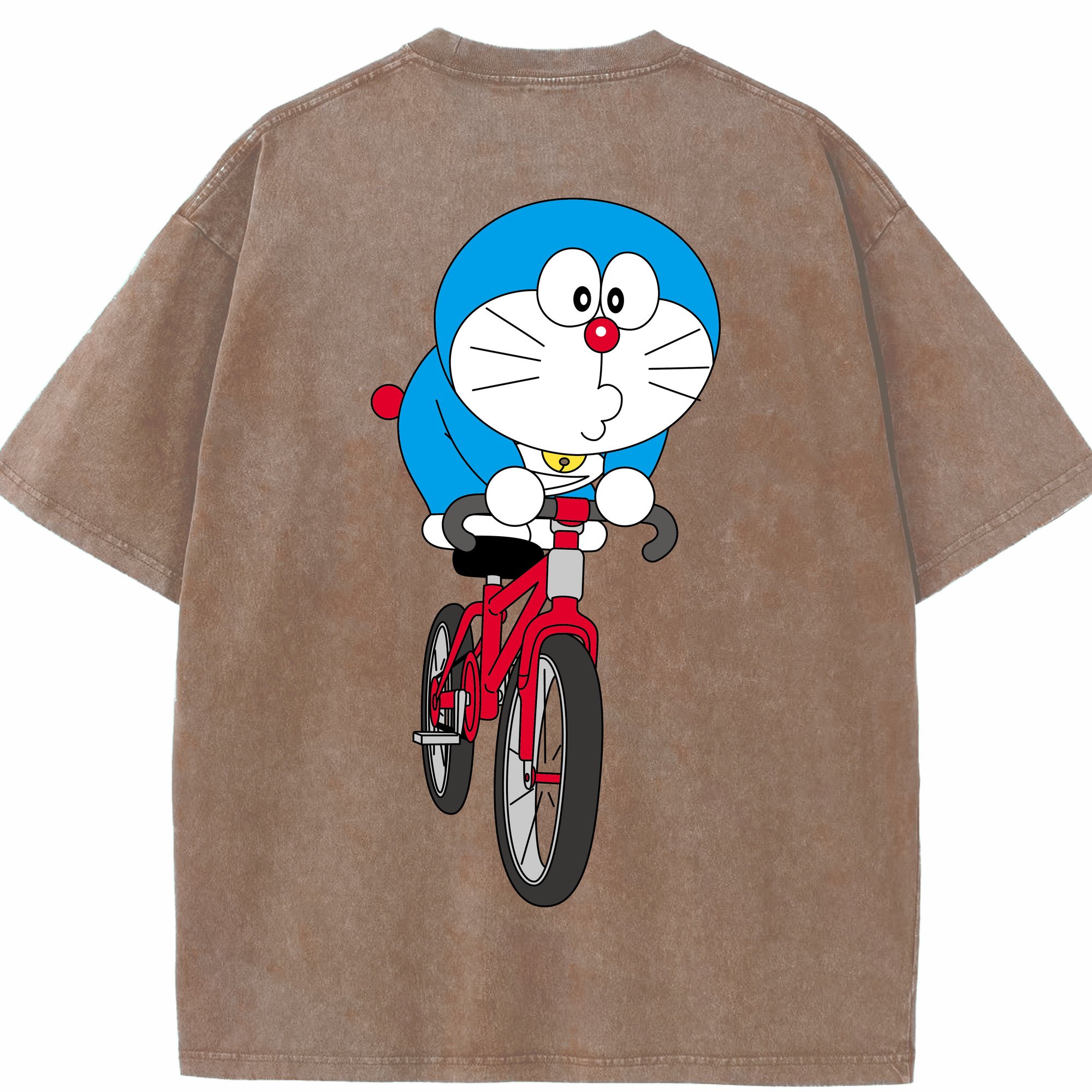 （画像用） ドラえもん Doraemon 綿100% ヴィンテージ風 半袖Tシャツ（背面プリント）