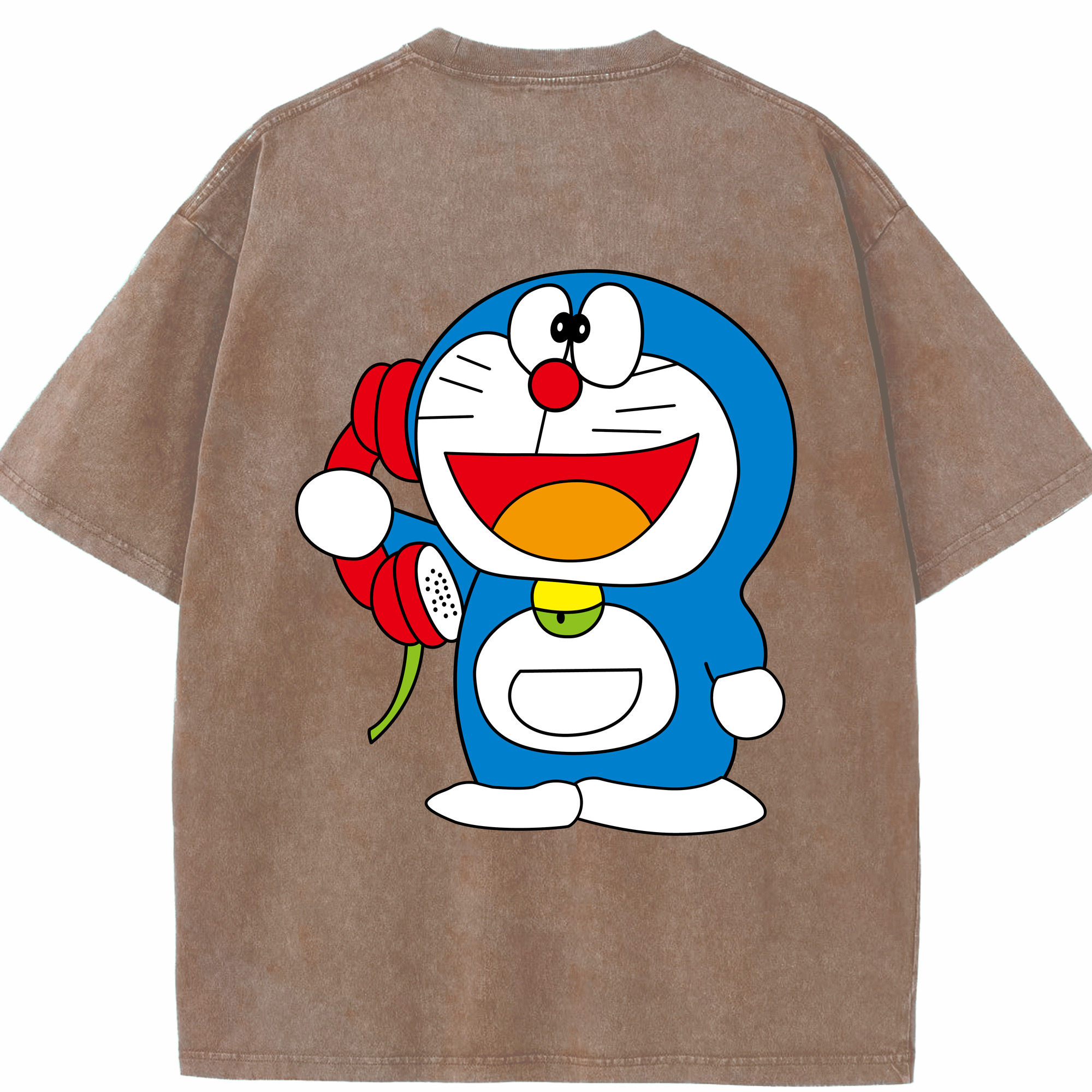 （画像用） ドラえもん Doraemon 綿100% ヴィンテージ風 半袖Tシャツ（背面プリント）
