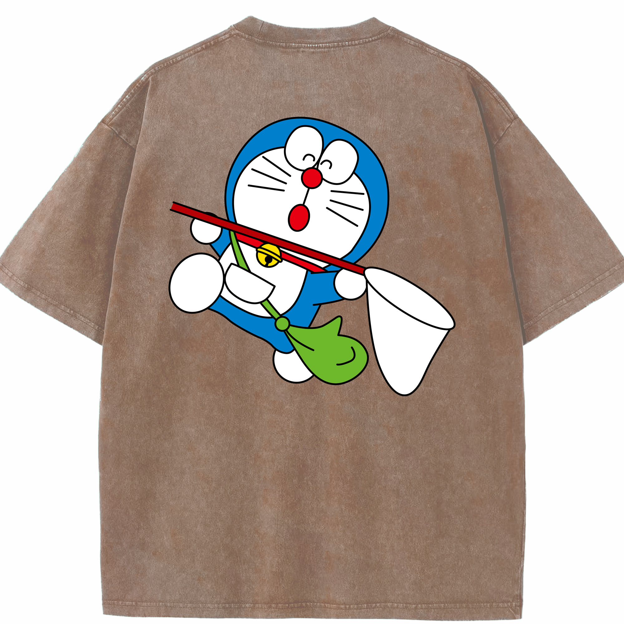 （画像用） ドラえもん Doraemon 綿100% ヴィンテージ風 半袖Tシャツ（背面プリント）