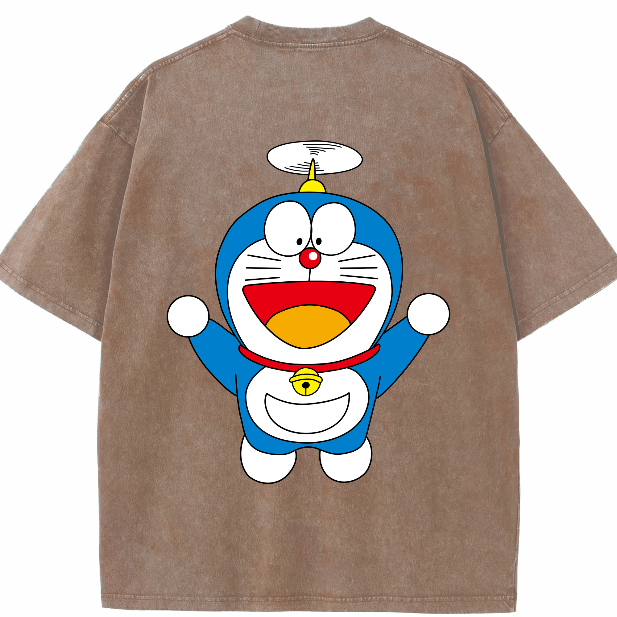 （画像用） ドラえもん Doraemon 綿100% ヴィンテージ風 半袖Tシャツ（背面プリント）