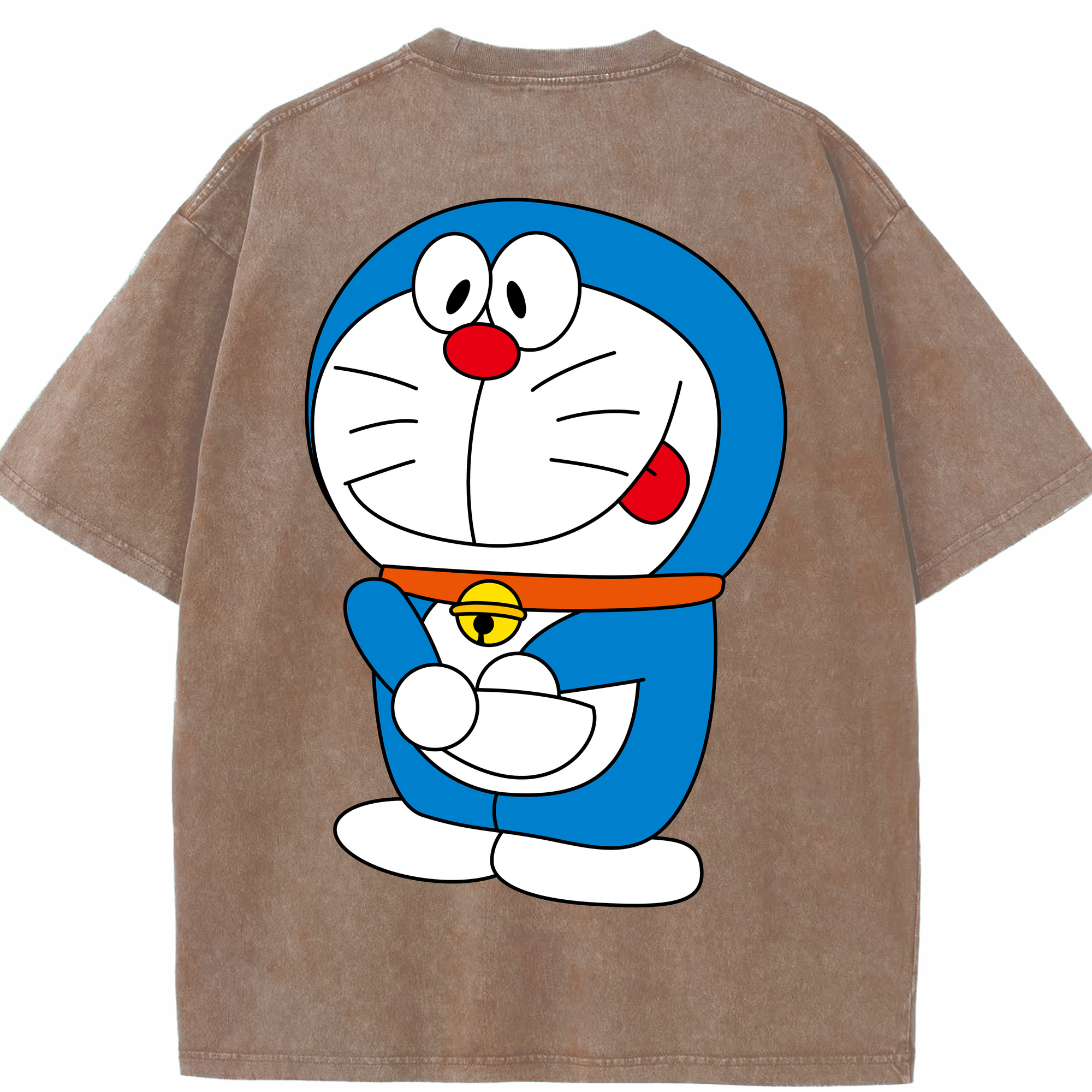 （画像用） ドラえもん Doraemon 綿100% ヴィンテージ風 半袖Tシャツ（背面プリント）
