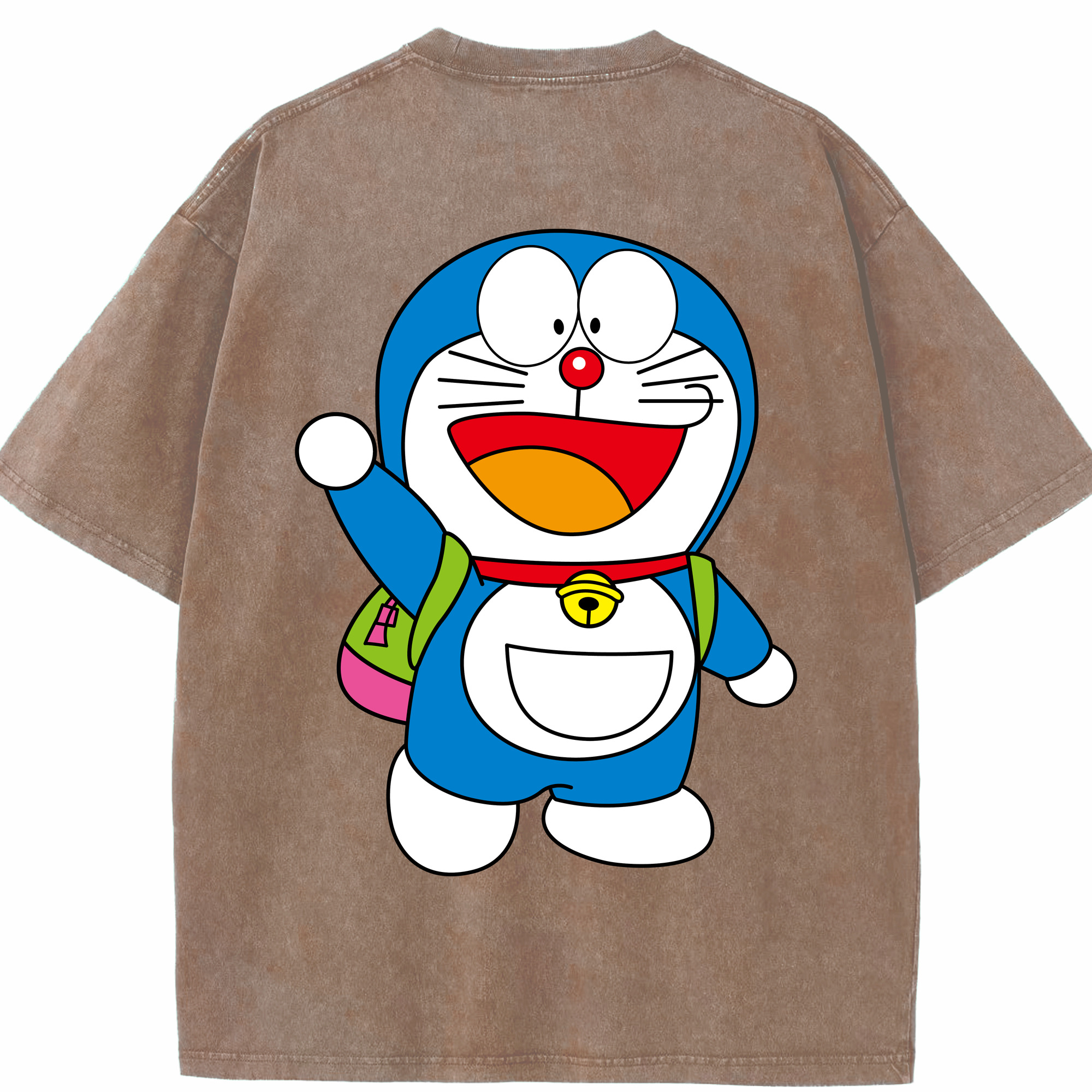 （画像用） ドラえもん Doraemon 綿100% ヴィンテージ風 半袖Tシャツ（背面プリント）
