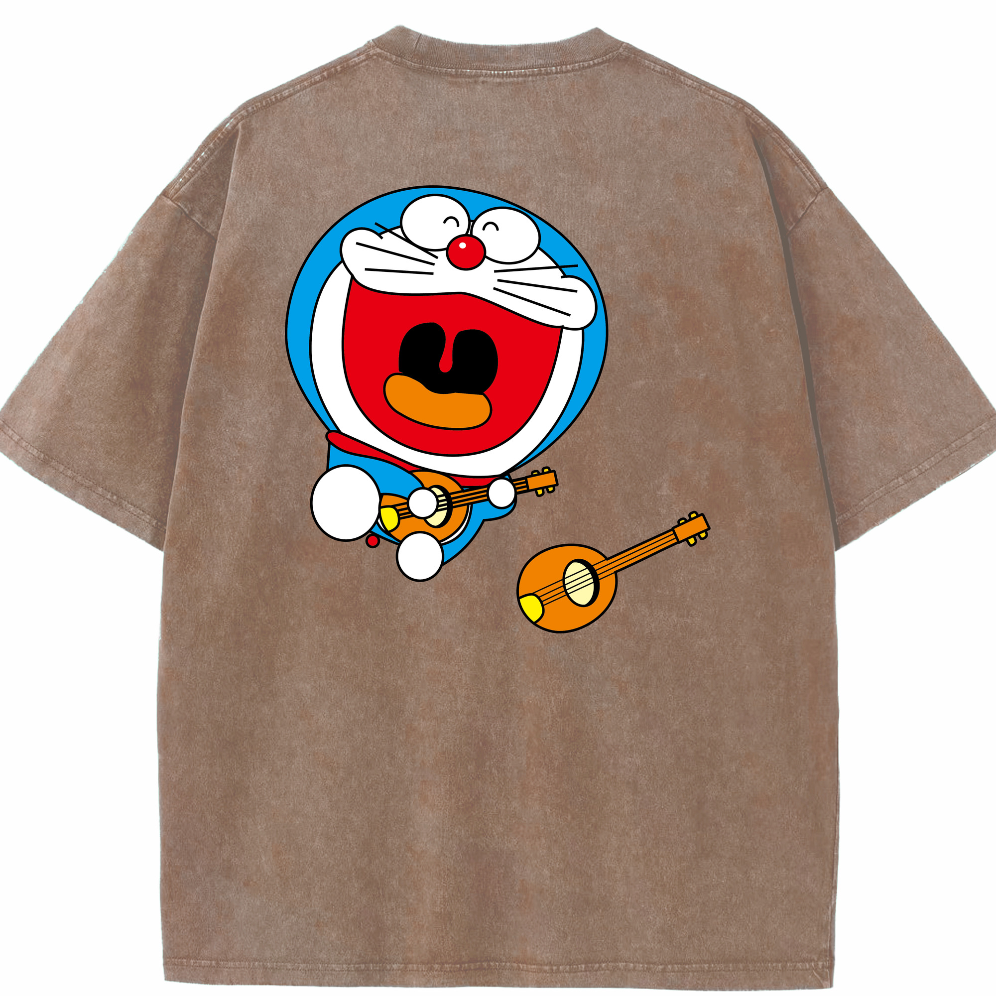 （画像用） ドラえもん Doraemon 綿100% ヴィンテージ風 半袖Tシャツ（背面プリント）