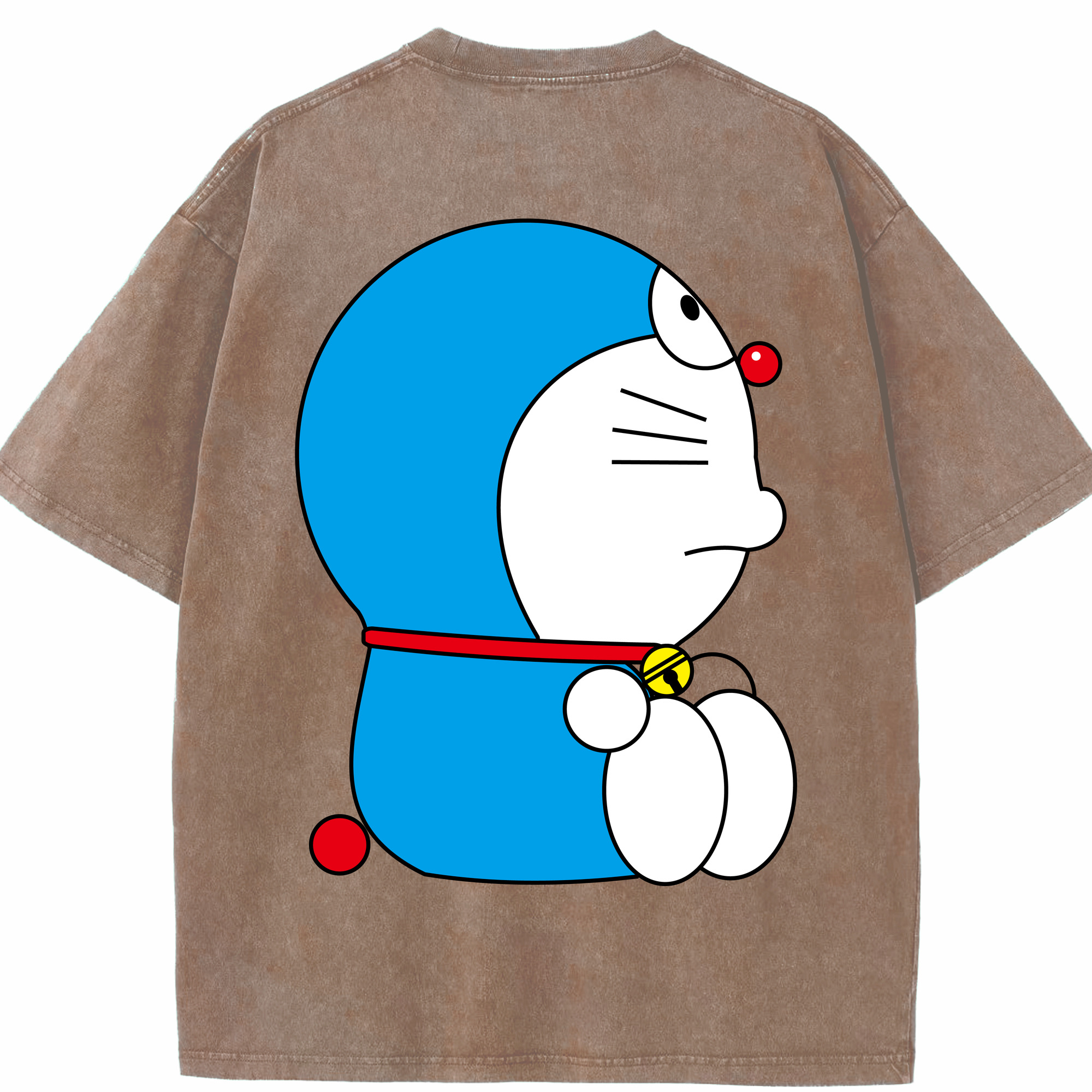 （画像用） ドラえもん Doraemon 綿100% ヴィンテージ風 半袖Tシャツ（背面プリント）