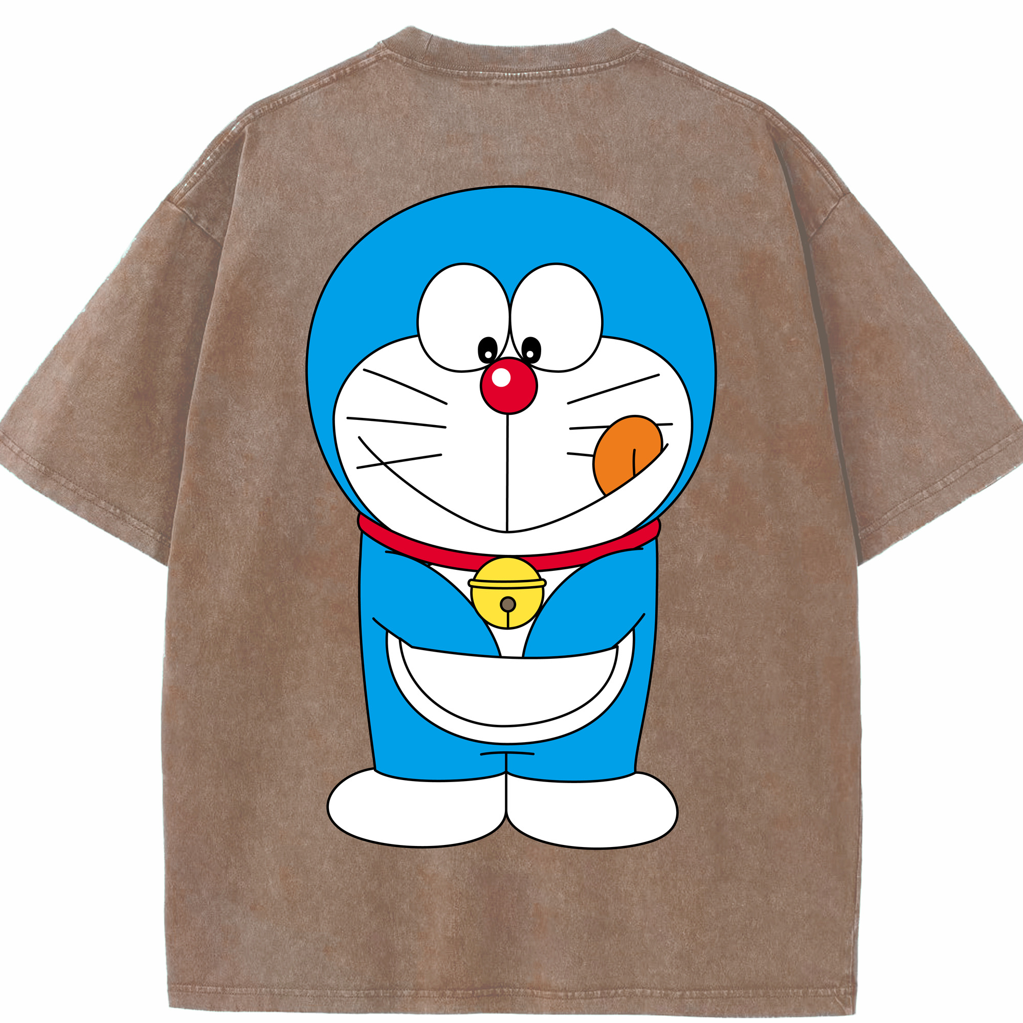 （画像用） ドラえもん Doraemon 綿100% ヴィンテージ風 半袖Tシャツ（背面プリント）