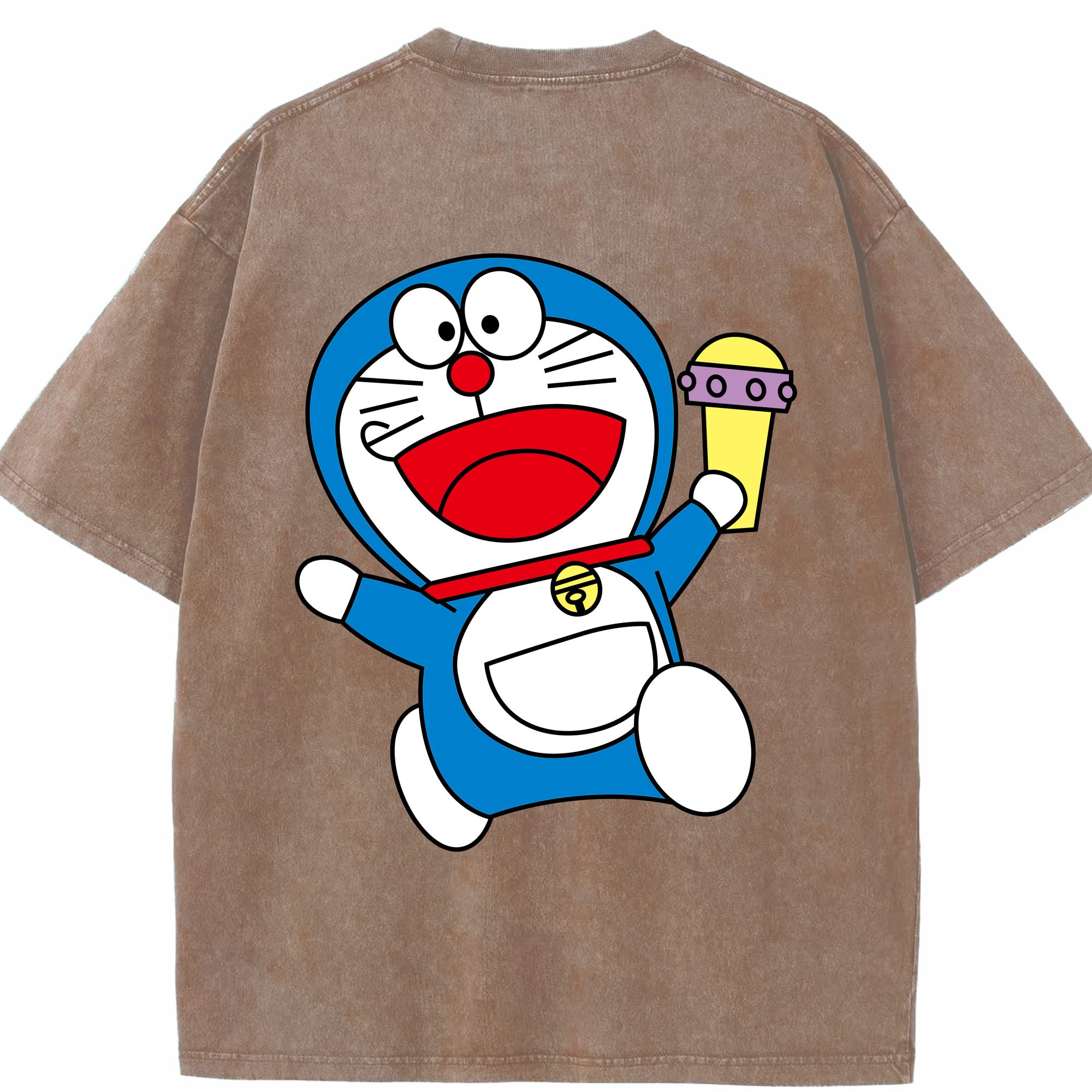 （画像用） ドラえもん Doraemon 綿100% ヴィンテージ風 半袖Tシャツ（背面プリント）