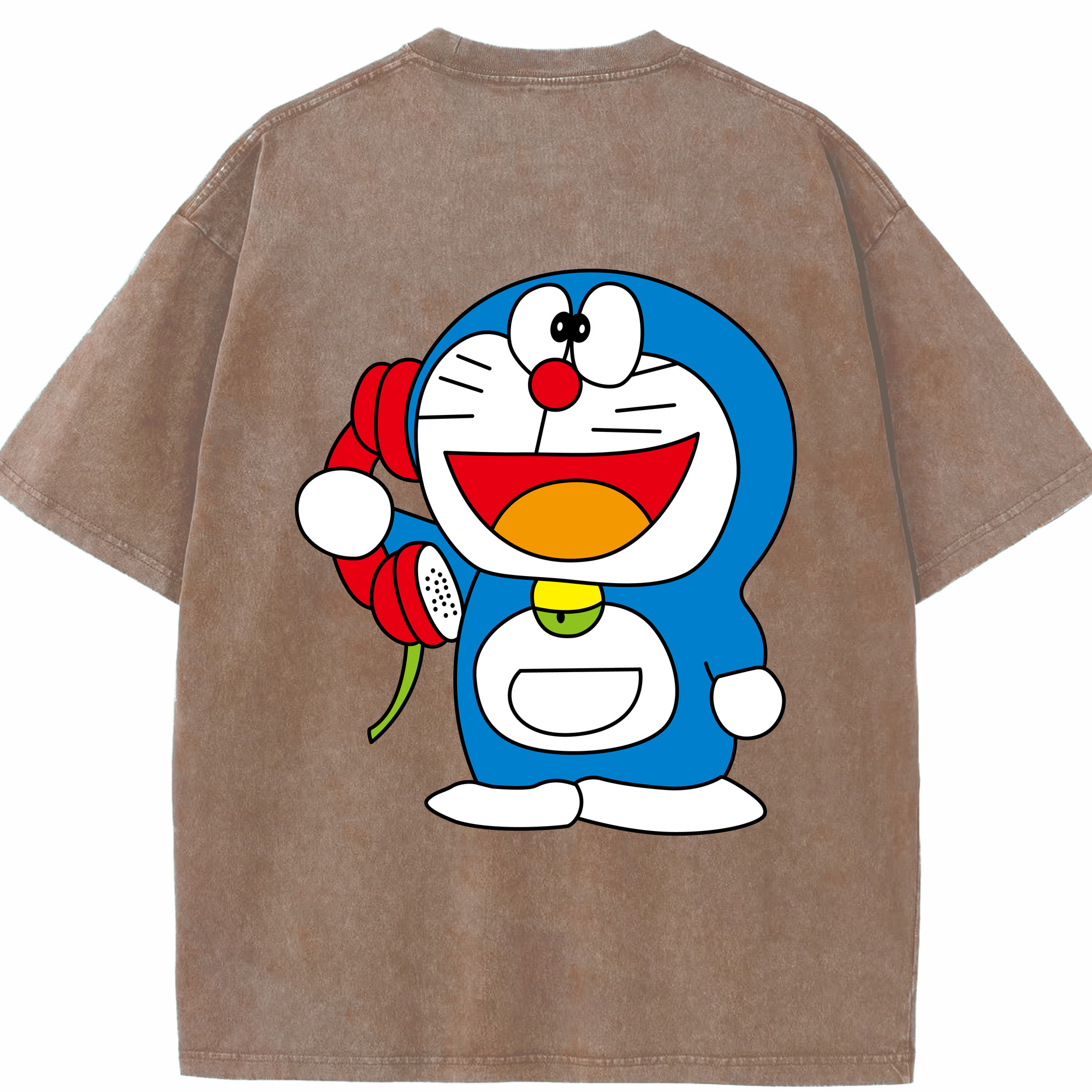 （画像用） ドラえもん Doraemon 綿100% ヴィンテージ風 半袖Tシャツ（背面プリント）