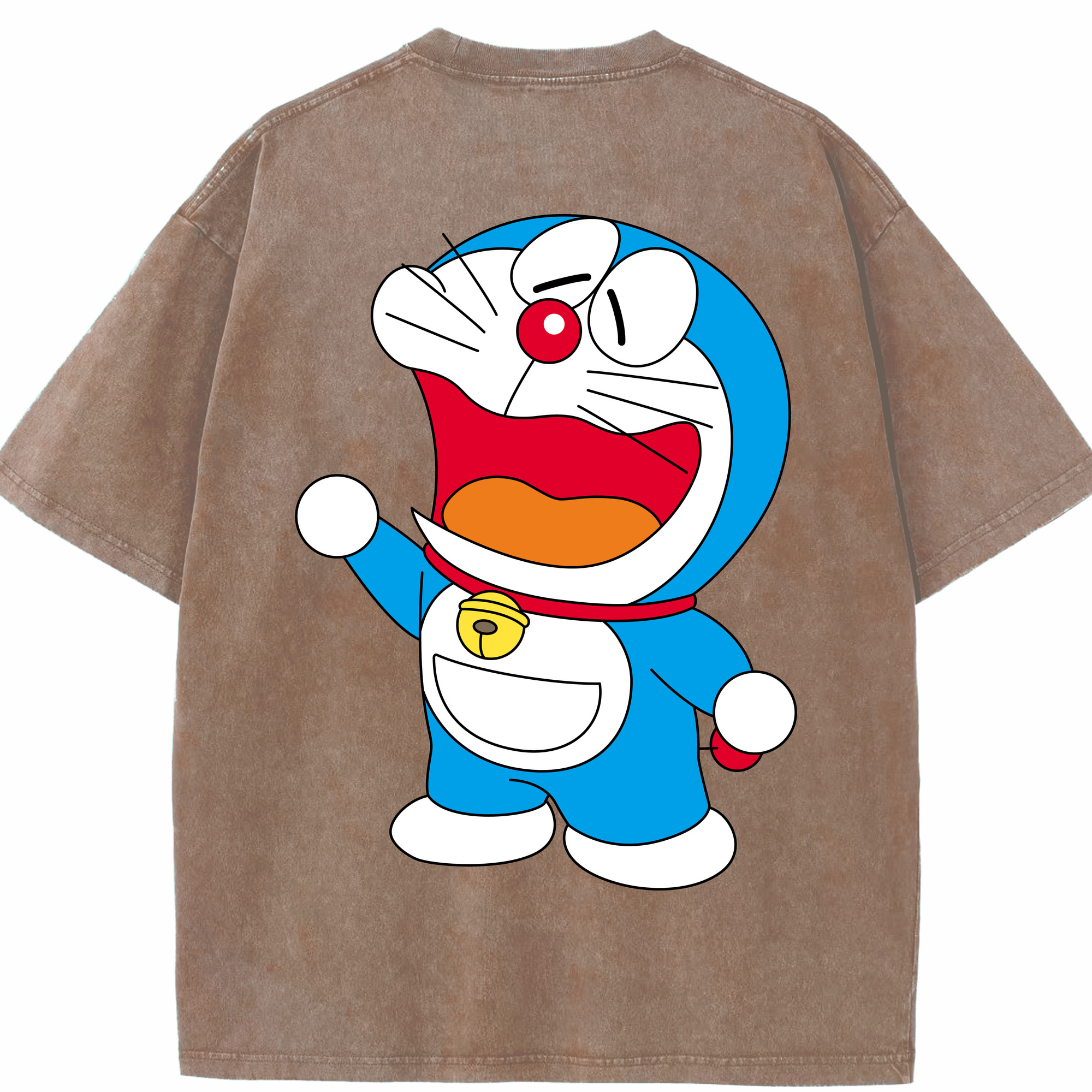 （画像用） ドラえもん Doraemon 綿100% ヴィンテージ風 半袖Tシャツ（背面プリント）
