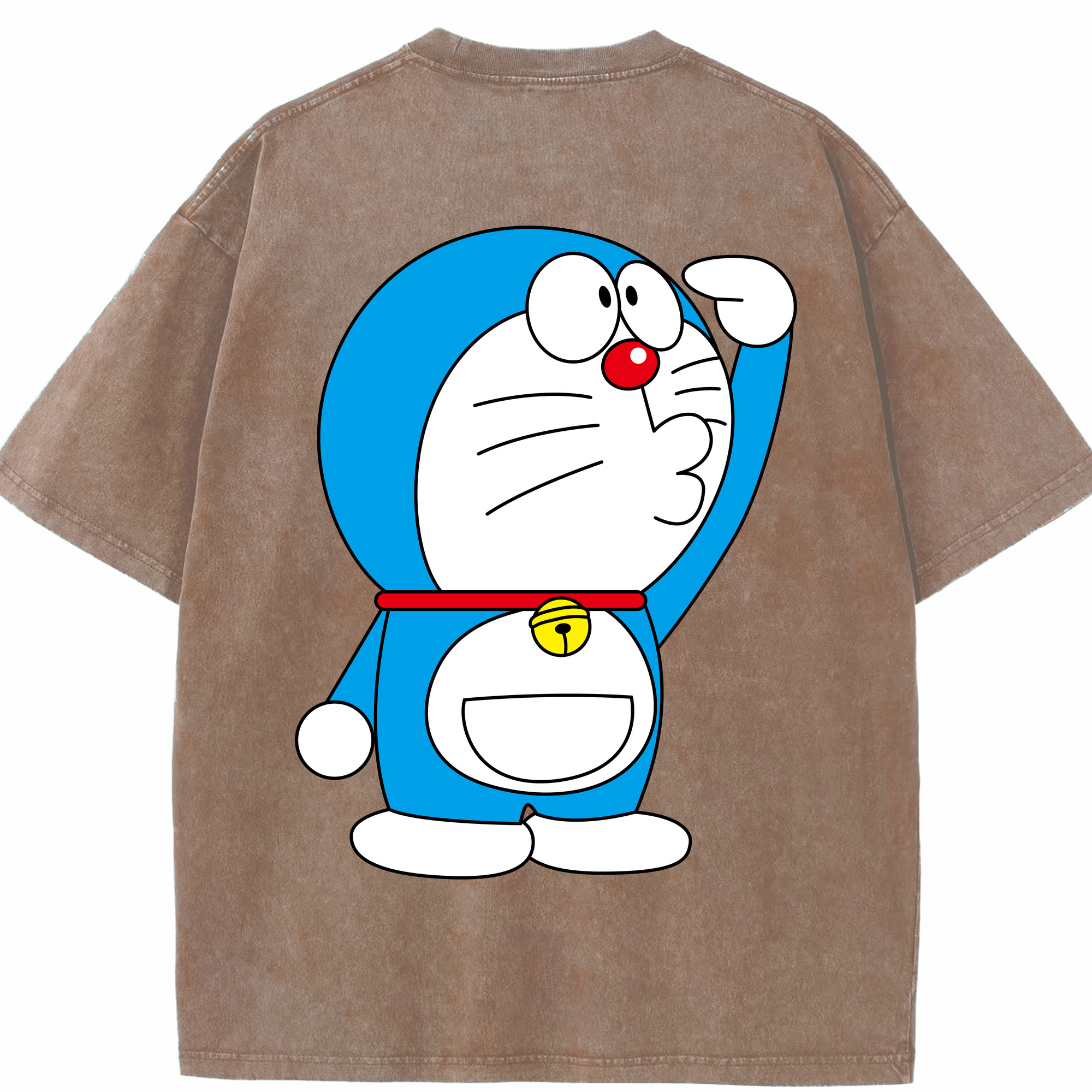 （画像用） ドラえもん Doraemon 綿100% ヴィンテージ風 半袖Tシャツ（背面プリント）