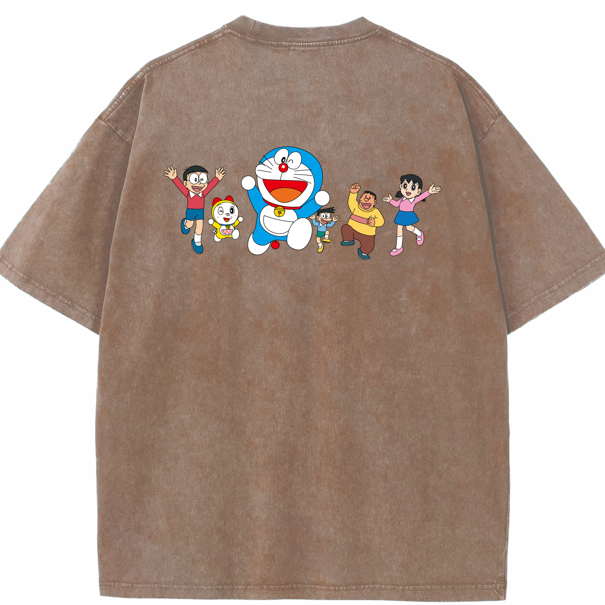 （画像用） ドラえもん 骨川 スネ夫 Doraemon Honekawa Suneo 綿100% ヴィンテージ風 半袖Tシャツ（背面プリント）