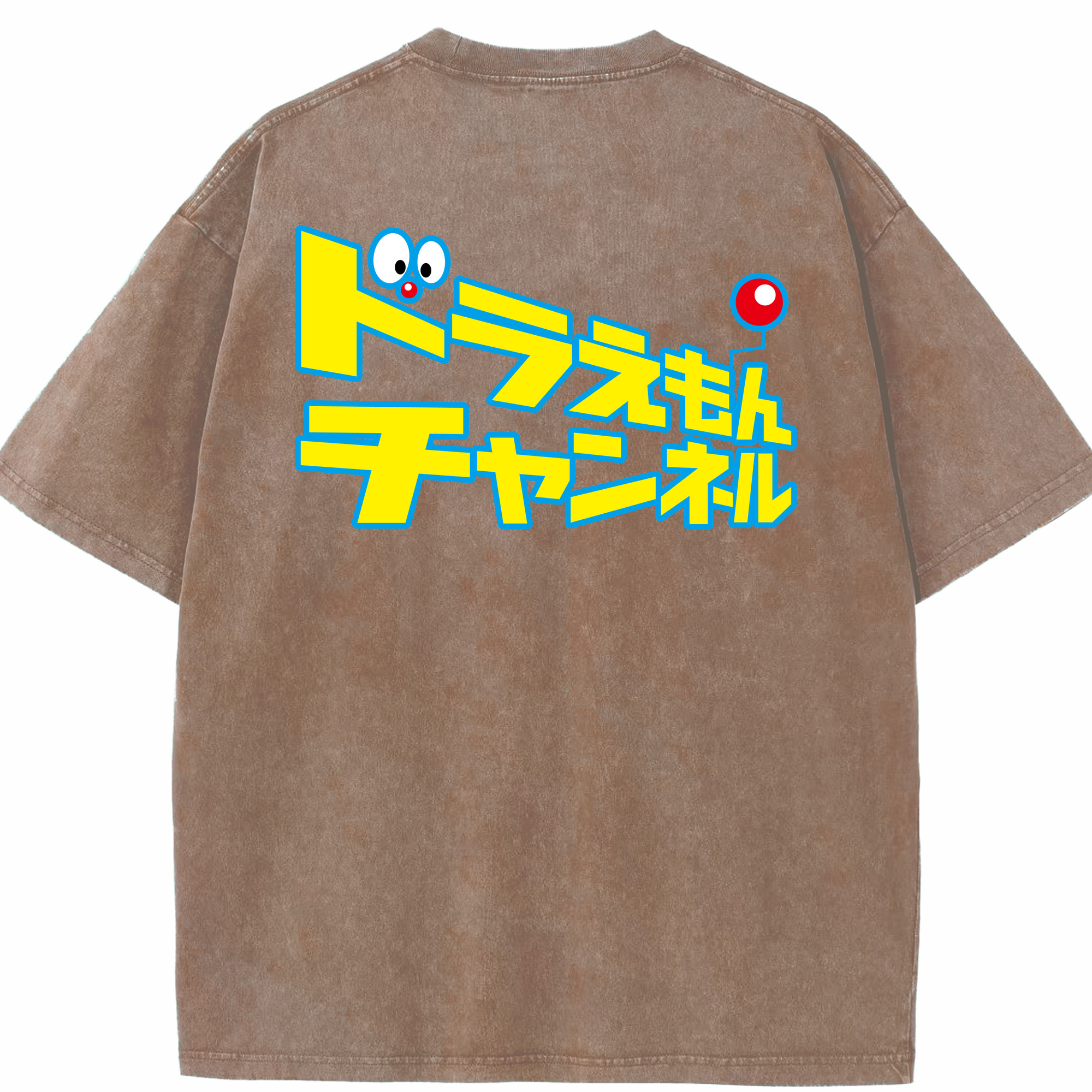 （画像用） ドラえもん Doraemon 綿100% ヴィンテージ風 半袖Tシャツ（背面プリント）