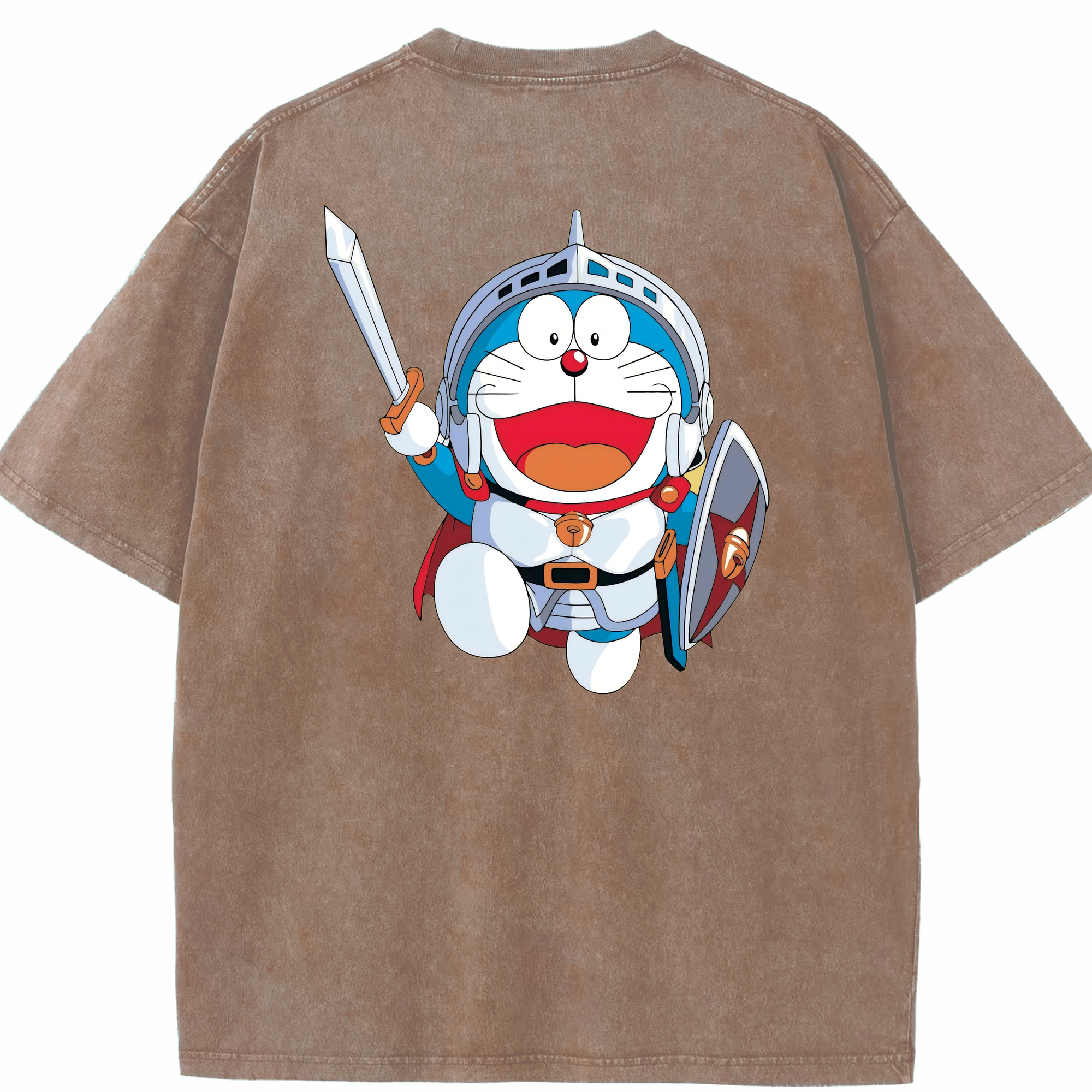 （画像用） ドラえもん Doraemon 綿100% ヴィンテージ風 半袖Tシャツ（背面プリント）