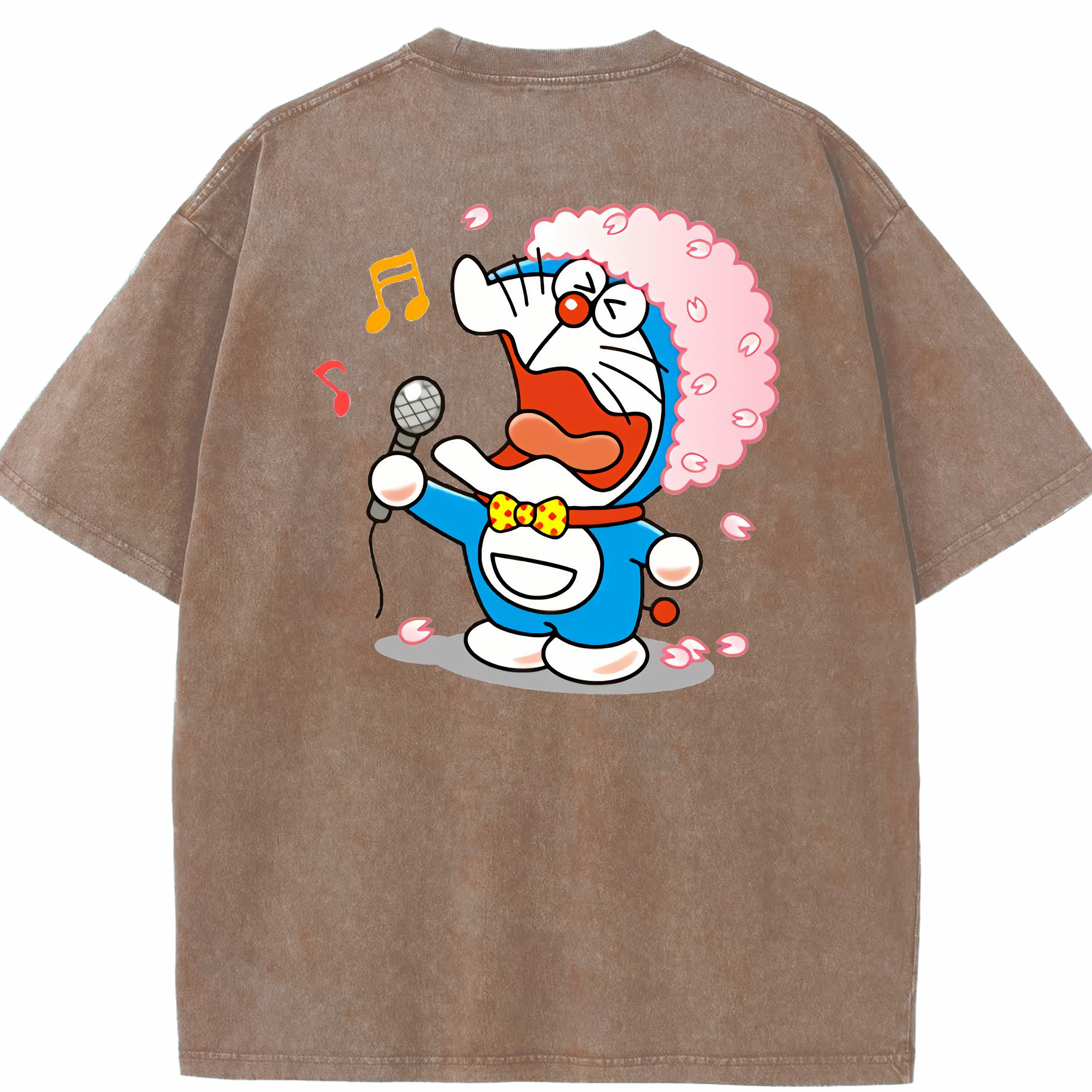 （画像用） ドラえもん Doraemon 綿100% ヴィンテージ風 半袖Tシャツ（背面プリント）