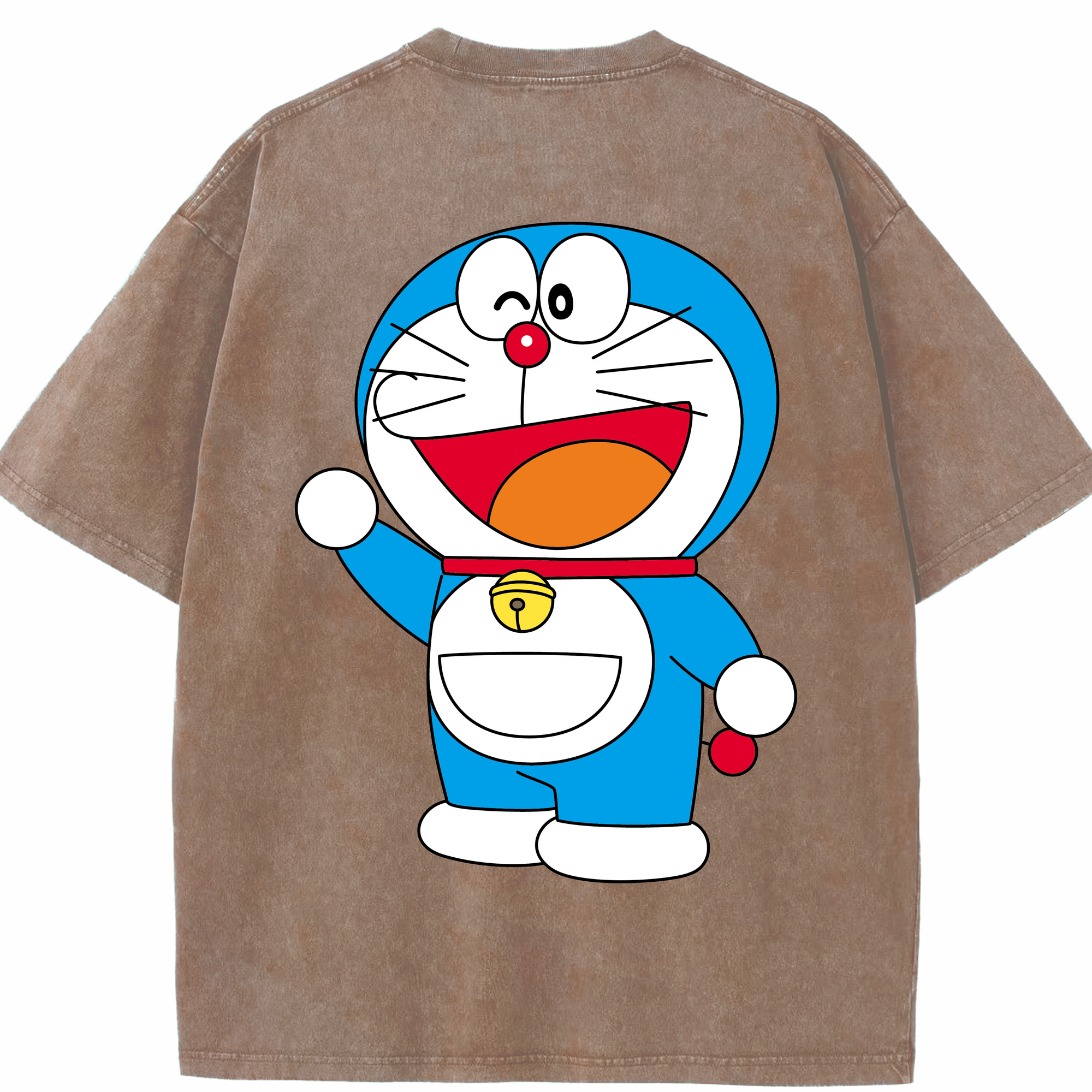 （画像用） ドラえもん Doraemon 綿100% ヴィンテージ風 半袖Tシャツ（背面プリント）