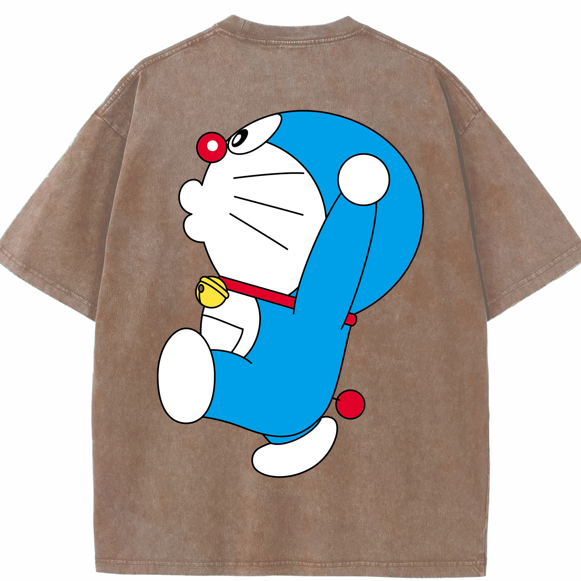 （画像用） ドラえもん Doraemon 綿100% ヴィンテージ風 半袖Tシャツ（背面プリント）