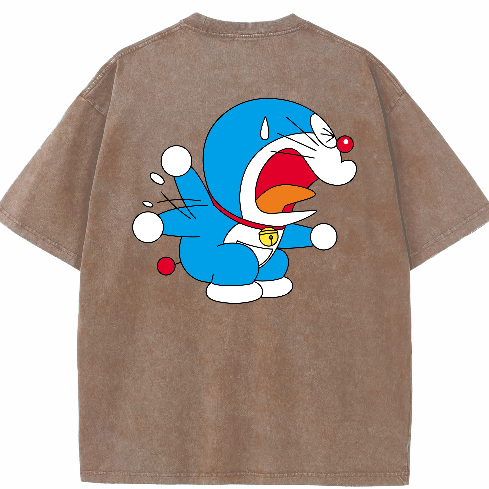 （画像用） ドラえもん Doraemon 綿100% ヴィンテージ風 半袖Tシャツ（背面プリント）