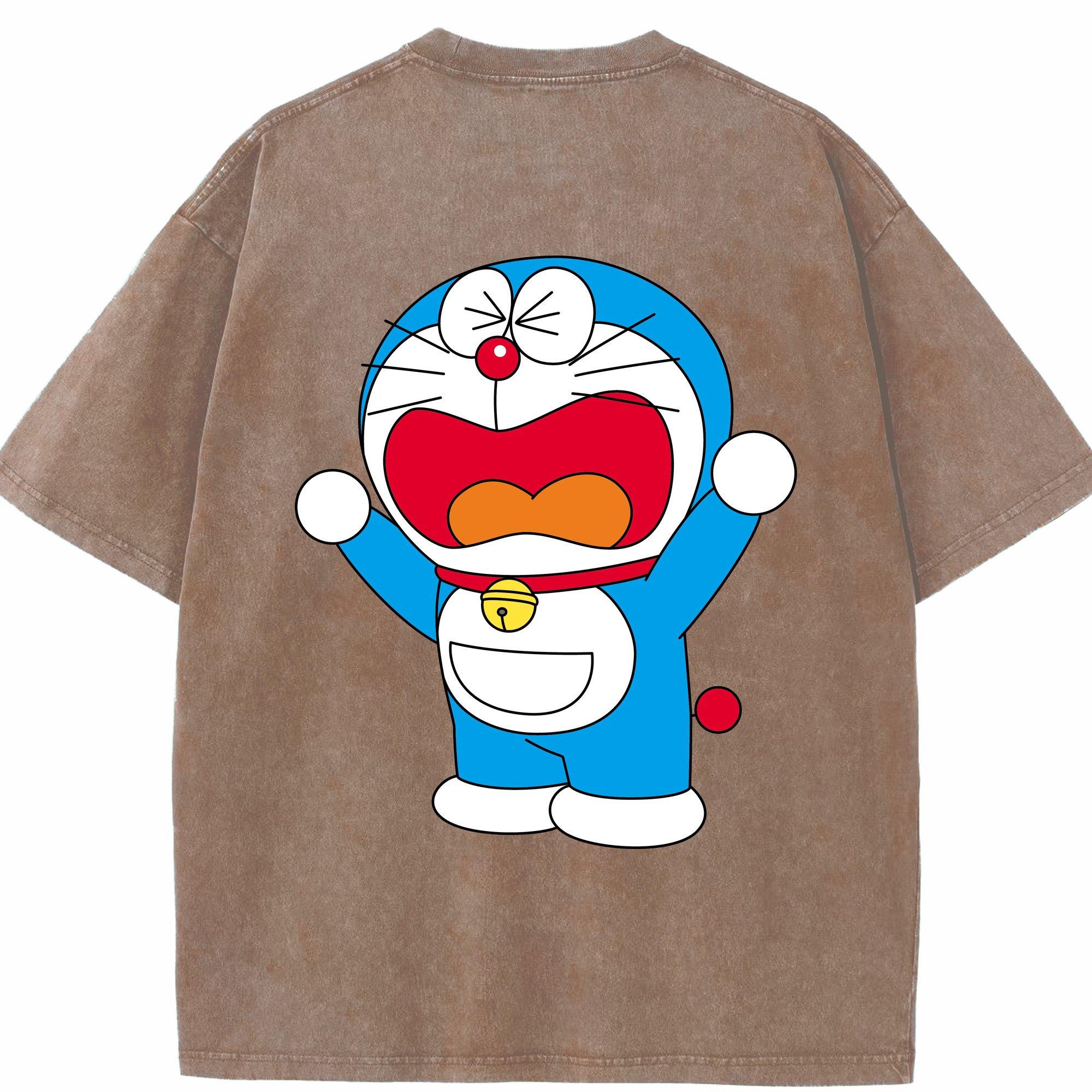 （画像用） ドラえもん Doraemon 綿100% ヴィンテージ風 半袖Tシャツ（背面プリント）