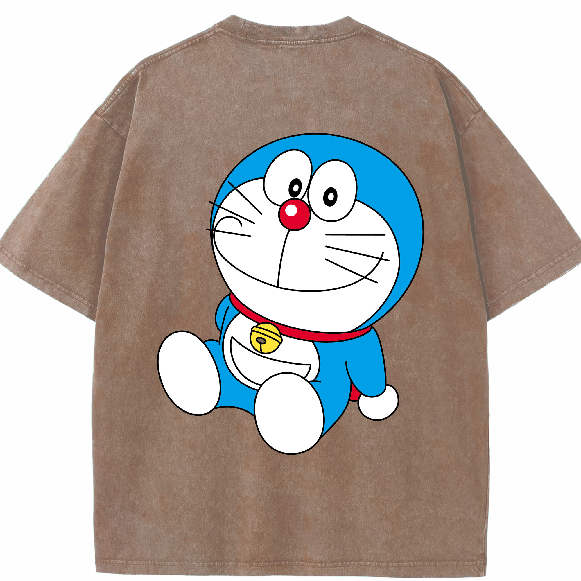 （画像用） ドラえもん Doraemon 綿100% ヴィンテージ風 半袖Tシャツ（背面プリント）