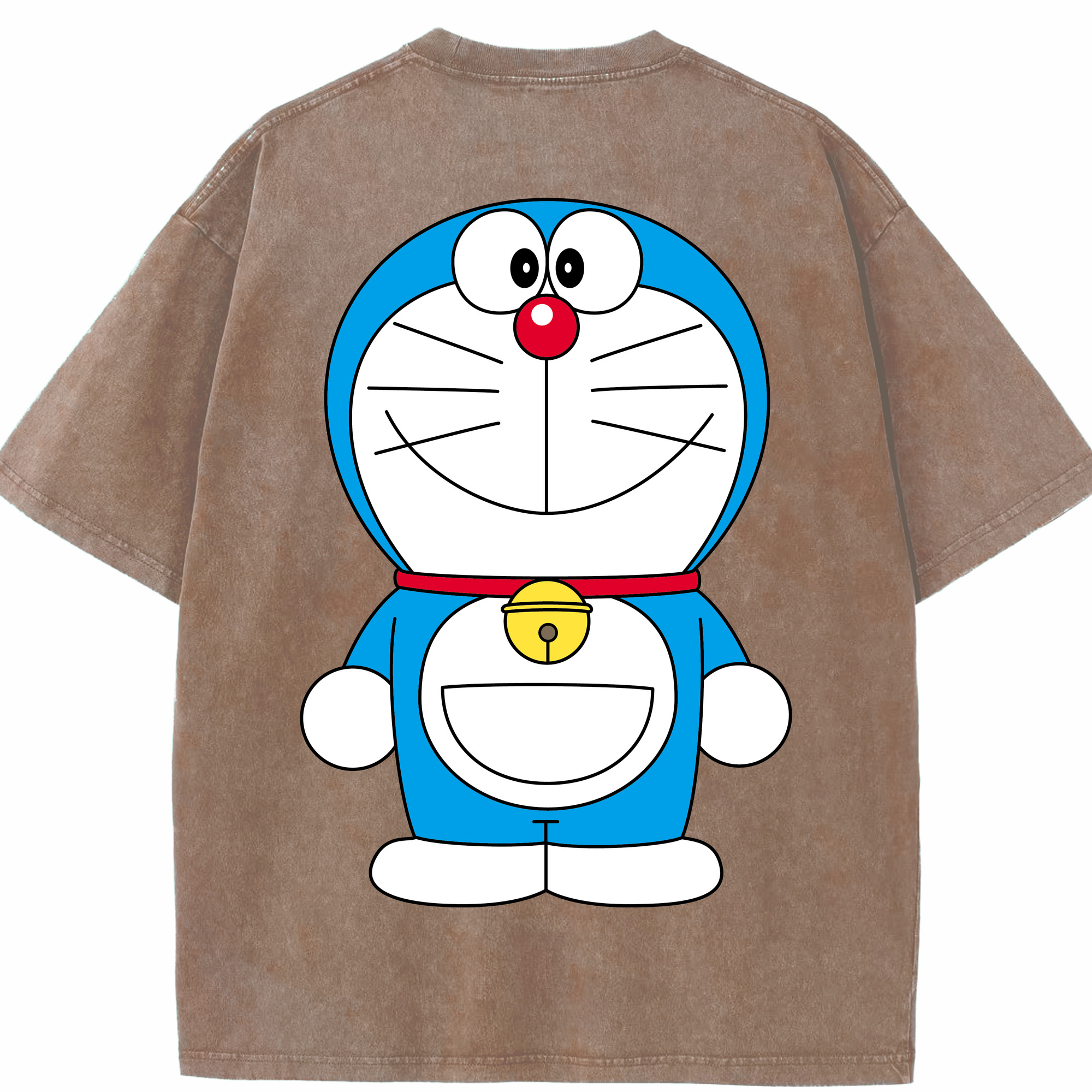 （画像用） ドラえもん Doraemon 綿100% ヴィンテージ風 半袖Tシャツ（背面プリント）