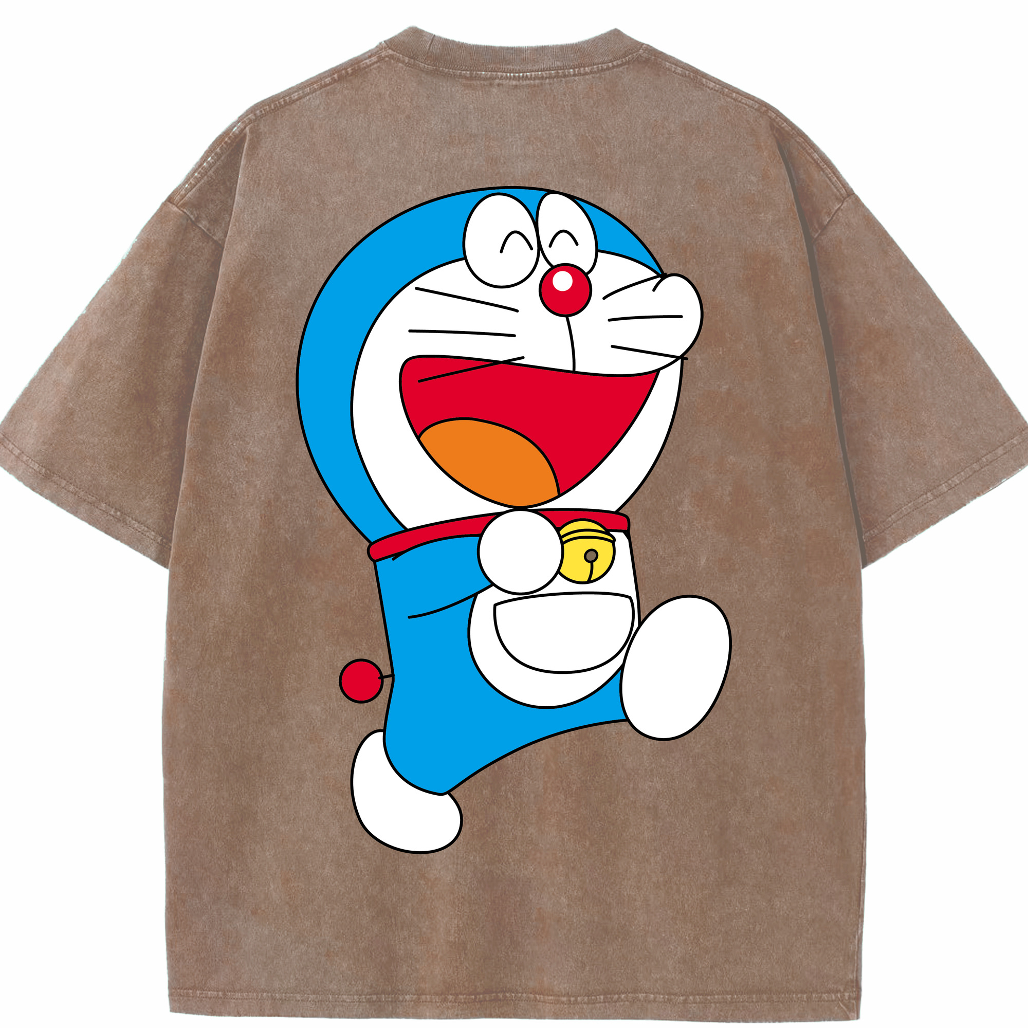 （画像用） ドラえもん Doraemon 綿100% ヴィンテージ風 半袖Tシャツ（背面プリント）