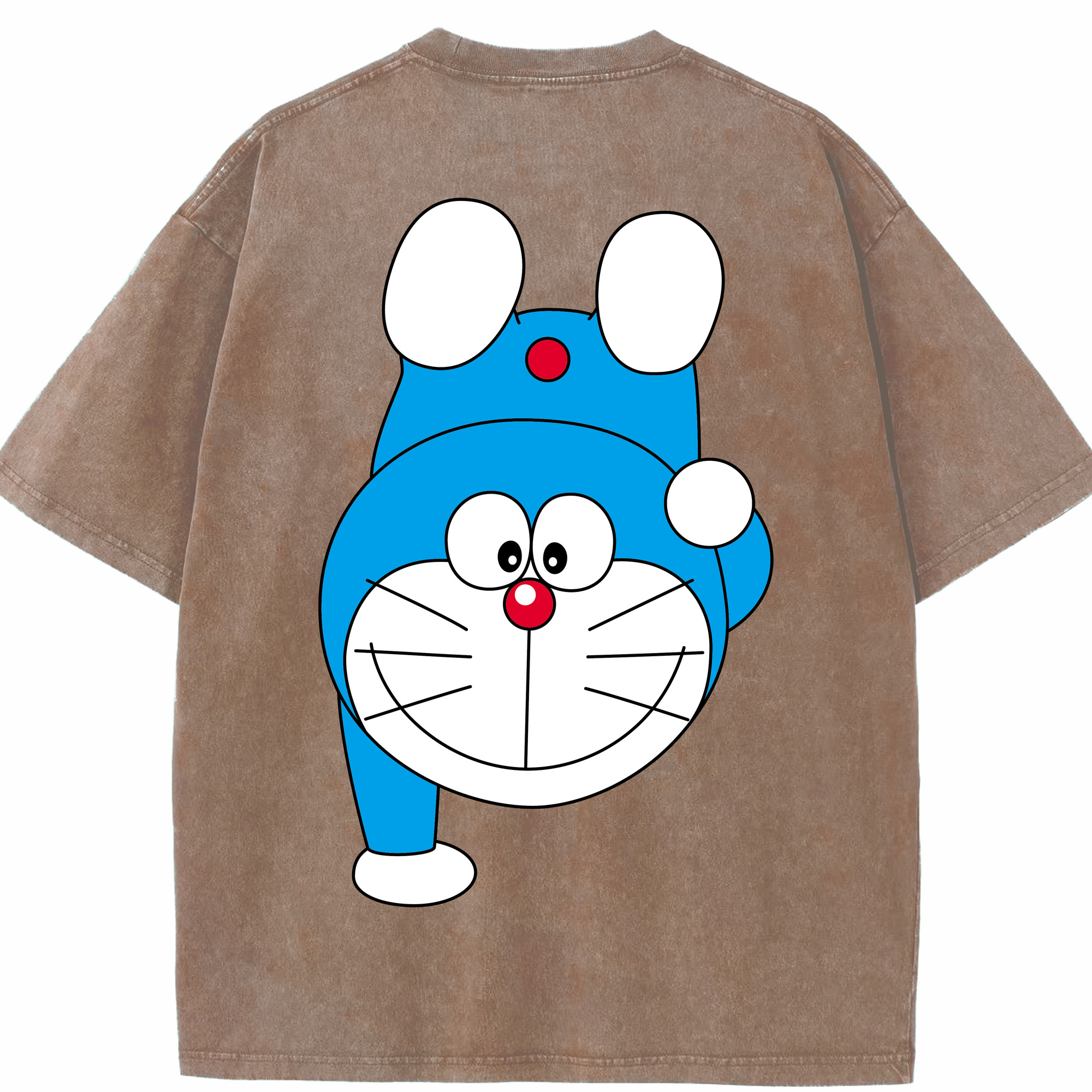 （画像用） ドラえもん Doraemon 綿100% ヴィンテージ風 半袖Tシャツ（背面プリント）