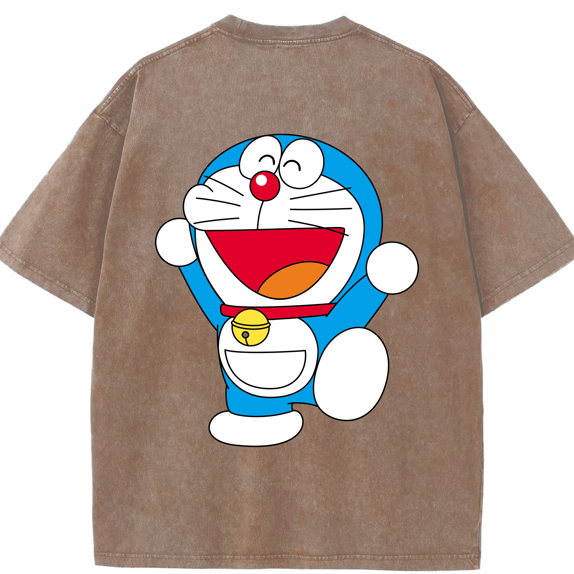 （画像用） ドラえもん Doraemon 綿100% ヴィンテージ風 半袖Tシャツ（背面プリント）