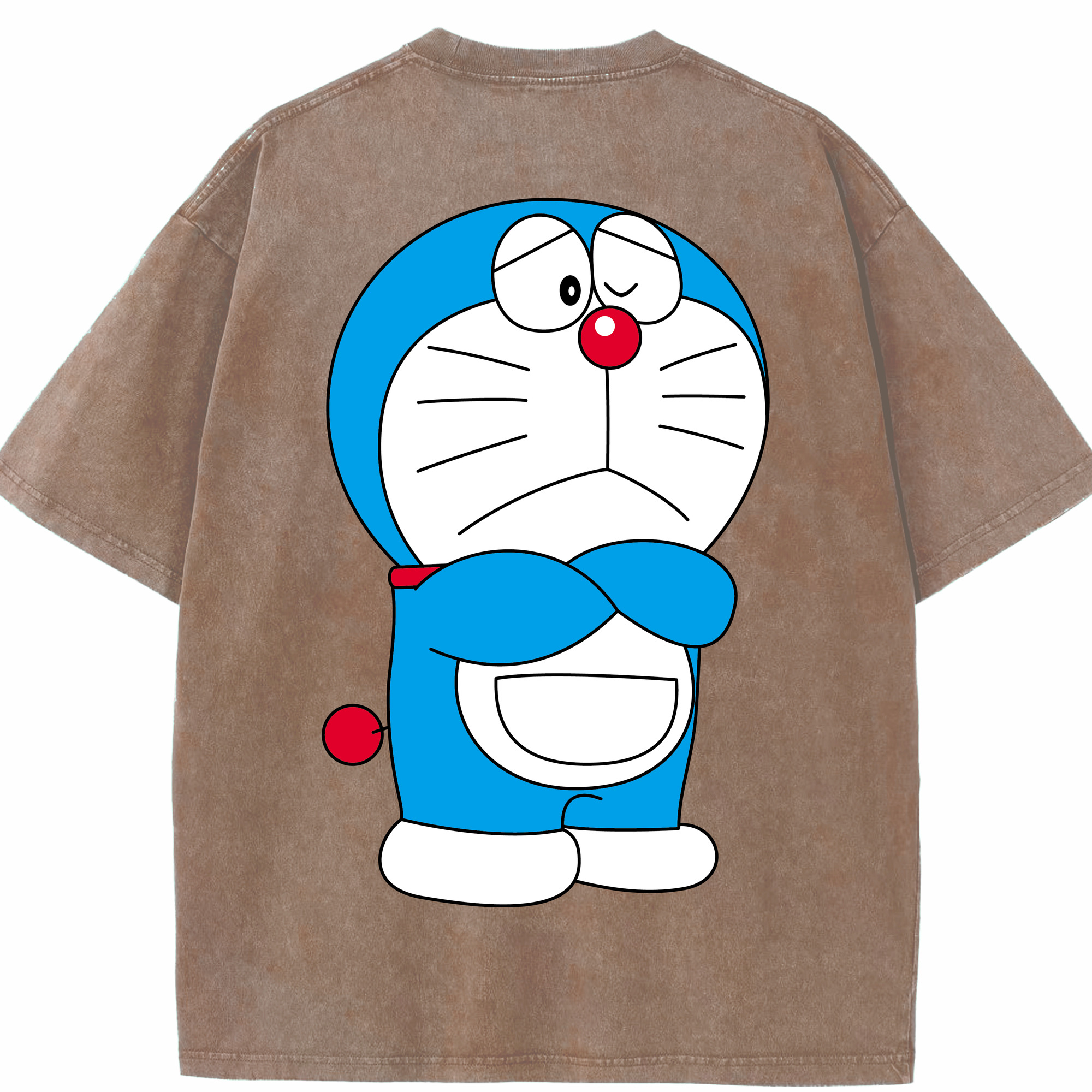 （画像用） ドラえもん Doraemon 綿100% ヴィンテージ風 半袖Tシャツ（背面プリント）