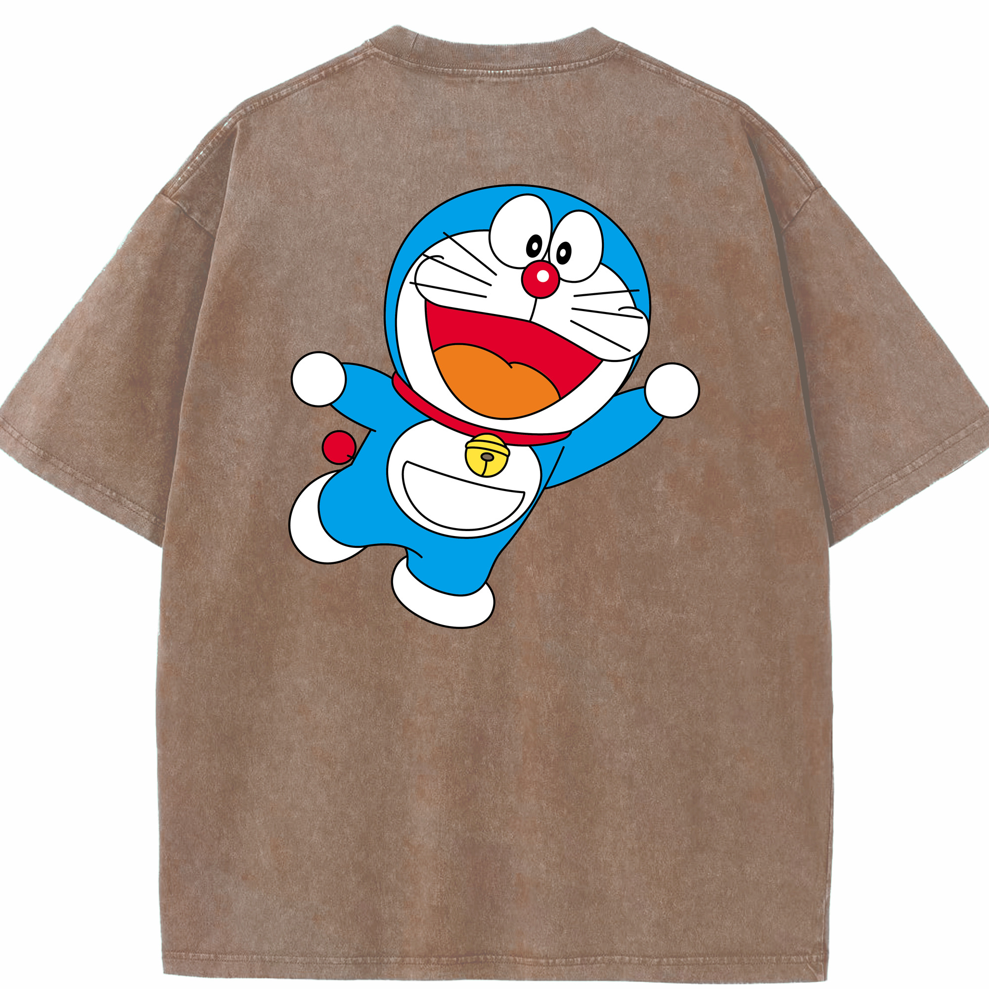 （画像用） ドラえもん Doraemon 綿100% ヴィンテージ風 半袖Tシャツ（背面プリント）