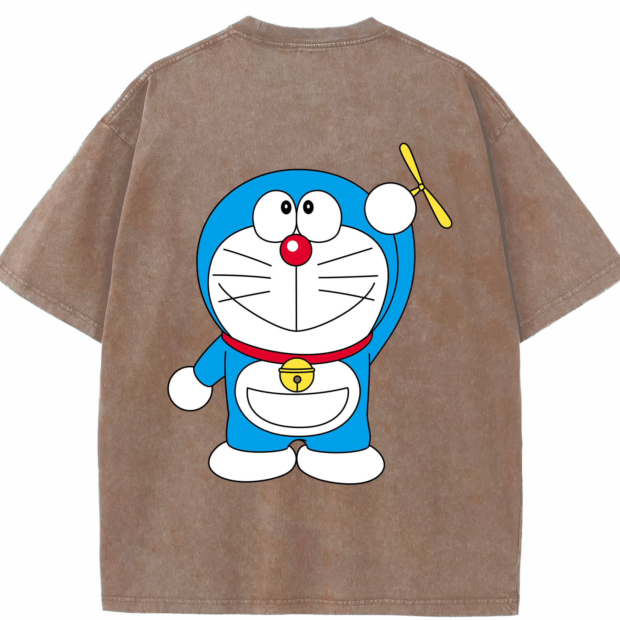 （画像用） ドラえもん Doraemon 綿100% ヴィンテージ風 半袖Tシャツ（背面プリント）