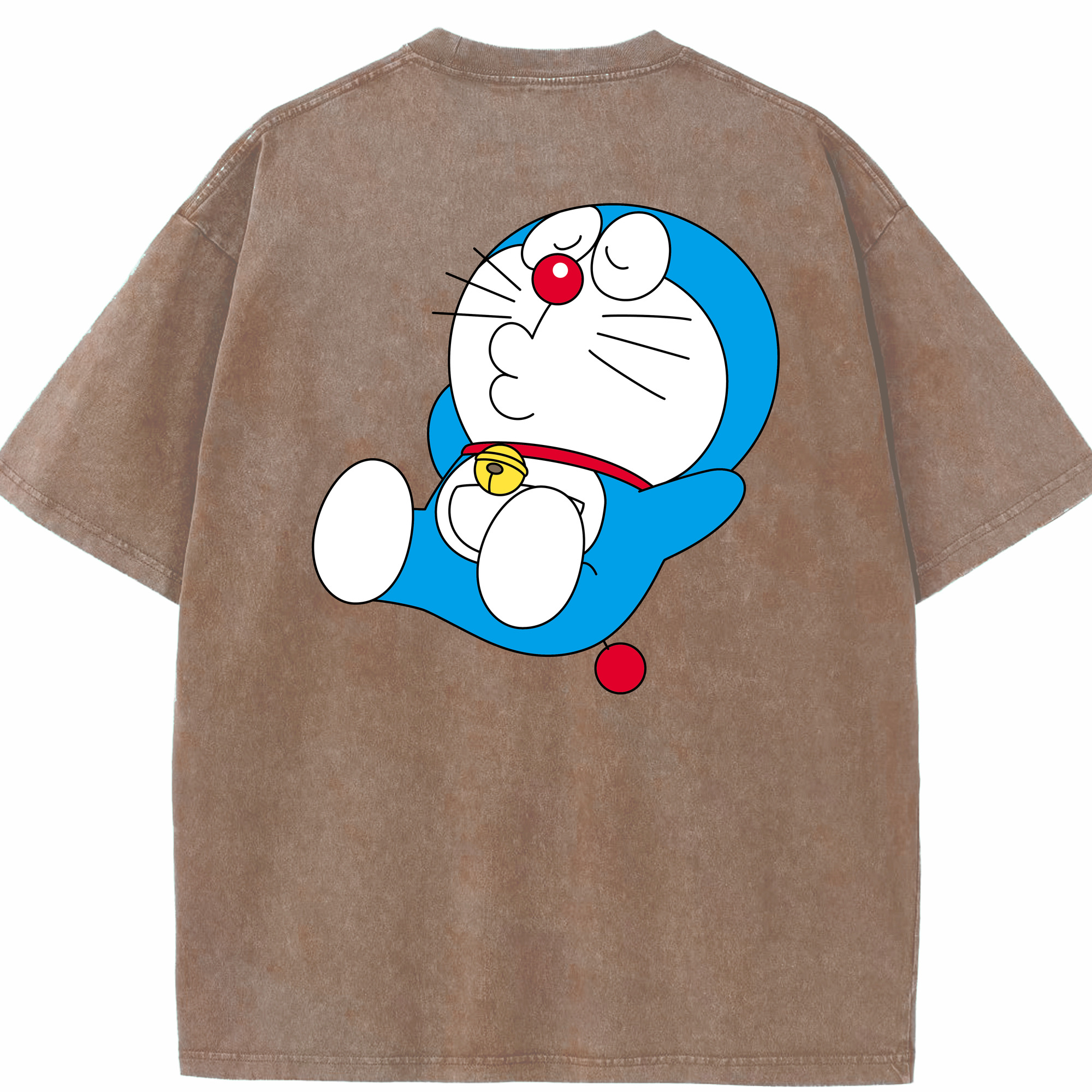 （画像用） ドラえもん Doraemon 綿100% ヴィンテージ風 半袖Tシャツ（背面プリント）