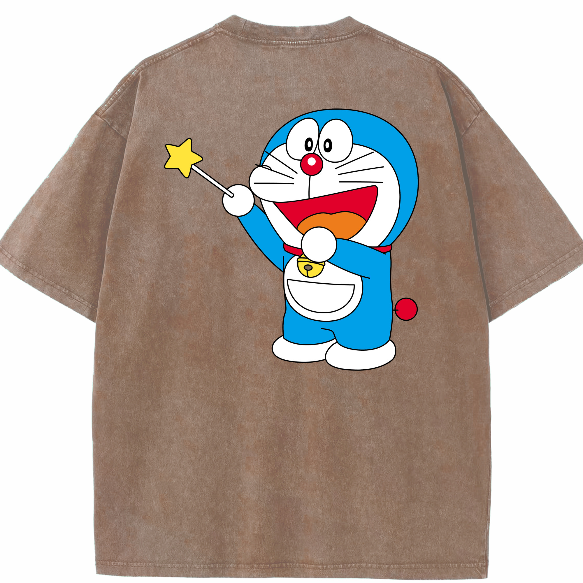 （画像用） ドラえもん Doraemon 綿100% ヴィンテージ風 半袖Tシャツ（背面プリント）
