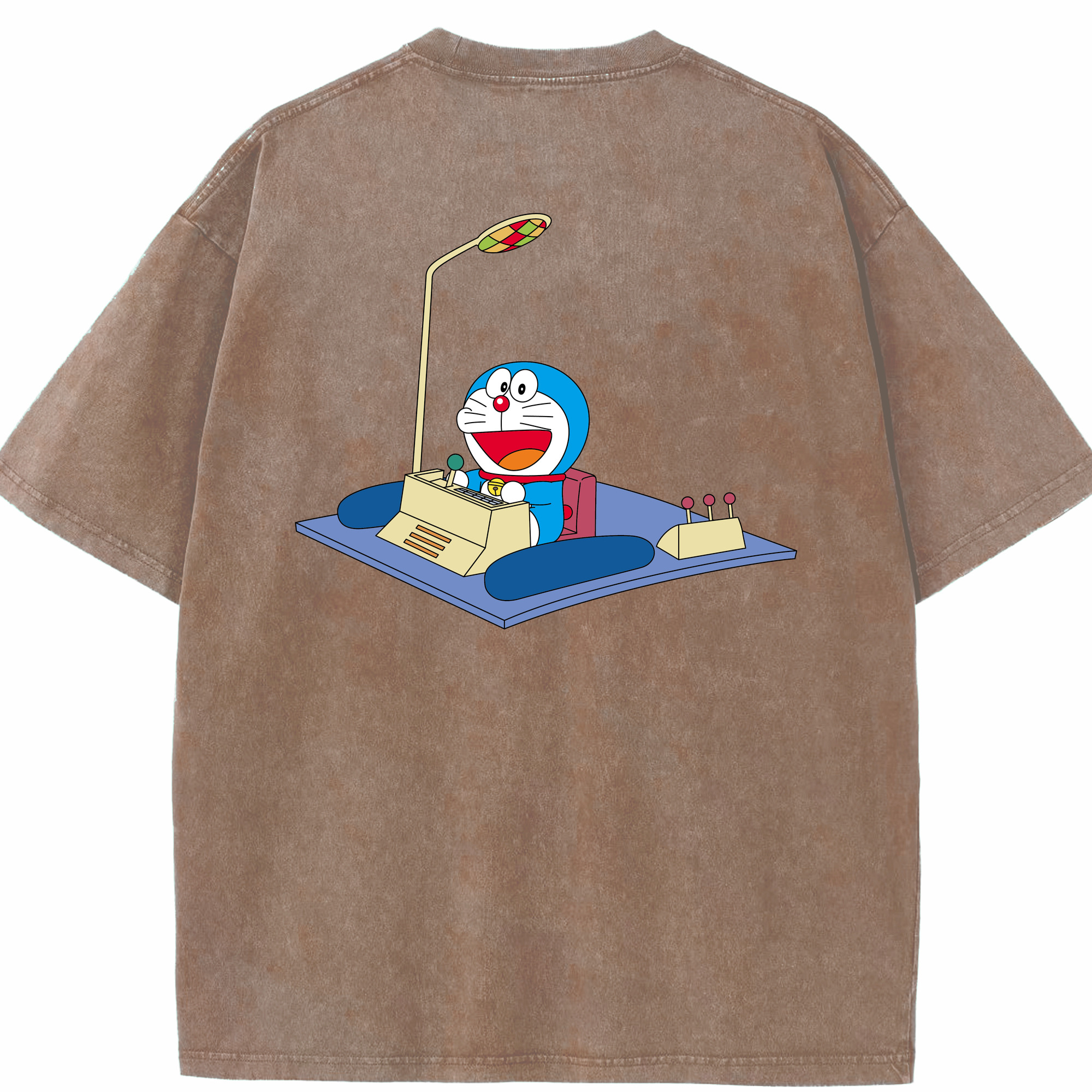 （画像用） ドラえもん Doraemon 綿100% ヴィンテージ風 半袖Tシャツ（背面プリント）