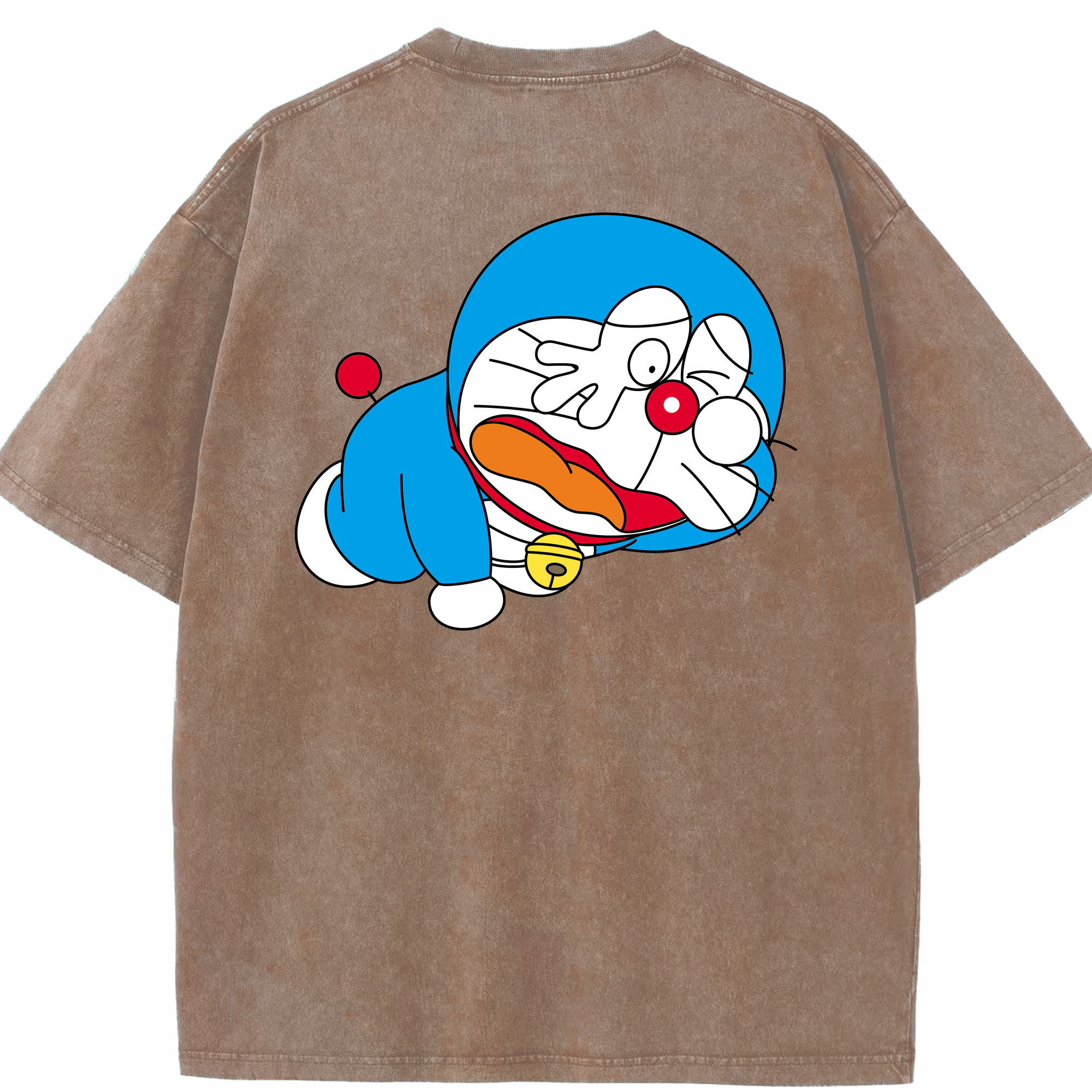 （画像用） ドラえもん Doraemon 綿100% ヴィンテージ風 半袖Tシャツ（背面プリント）