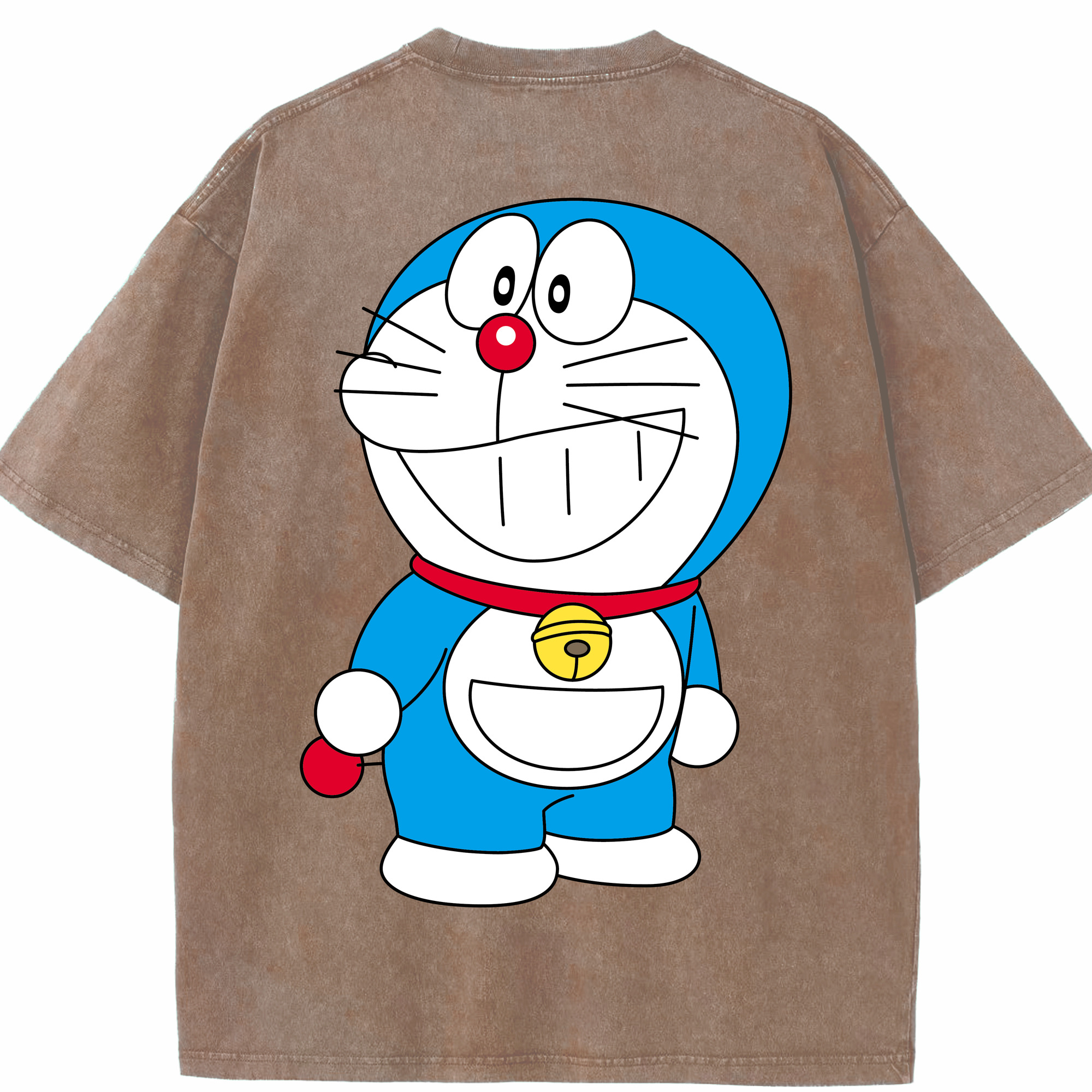 （画像用） ドラえもん Doraemon 綿100% ヴィンテージ風 半袖Tシャツ（背面プリント）