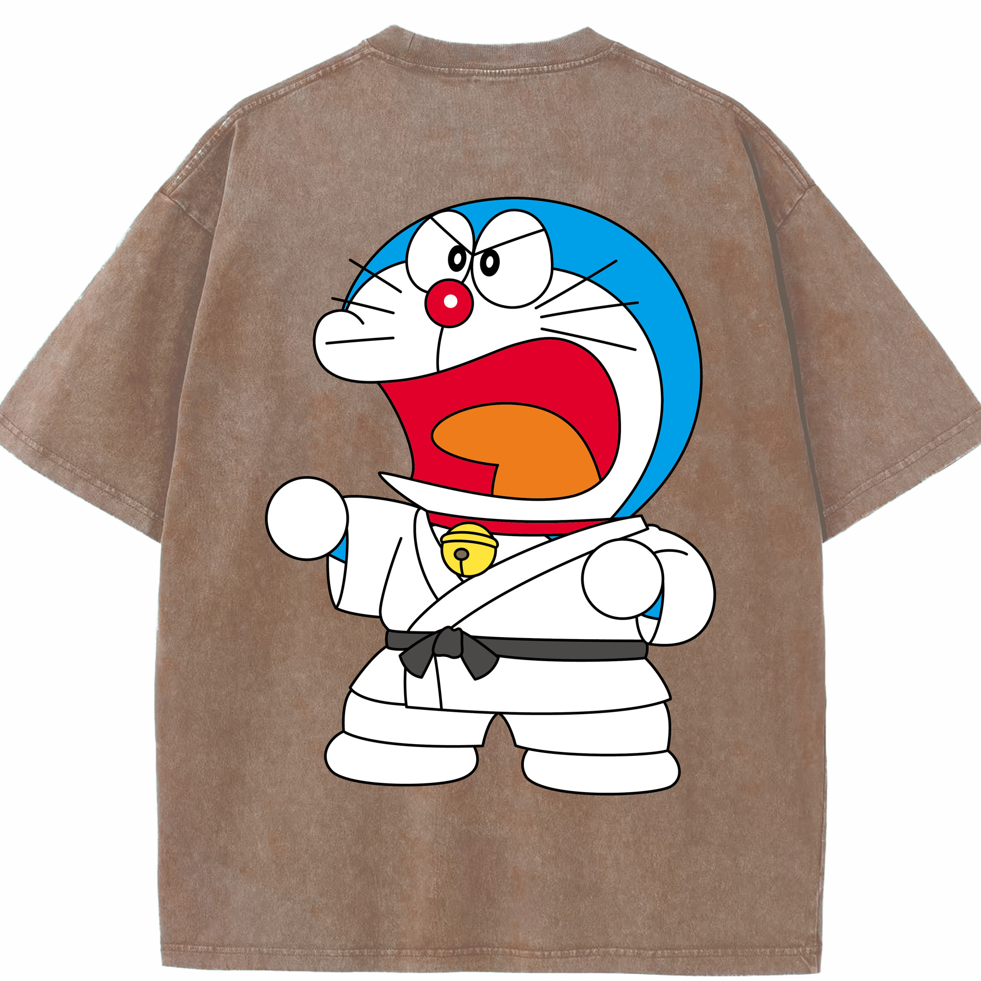 （画像用） ドラえもん Doraemon 綿100% ヴィンテージ風 半袖Tシャツ（背面プリント）