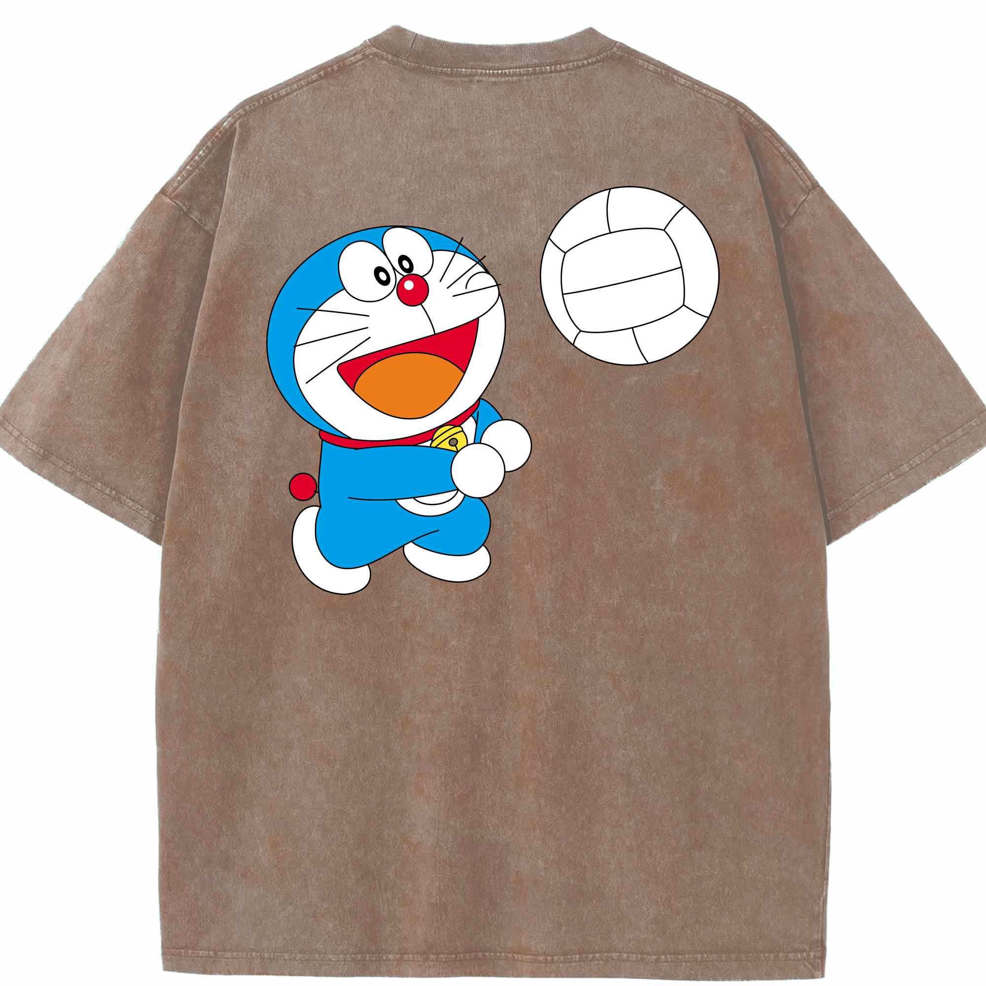 （画像用） ドラえもん Doraemon 綿100% ヴィンテージ風 半袖Tシャツ（背面プリント）
