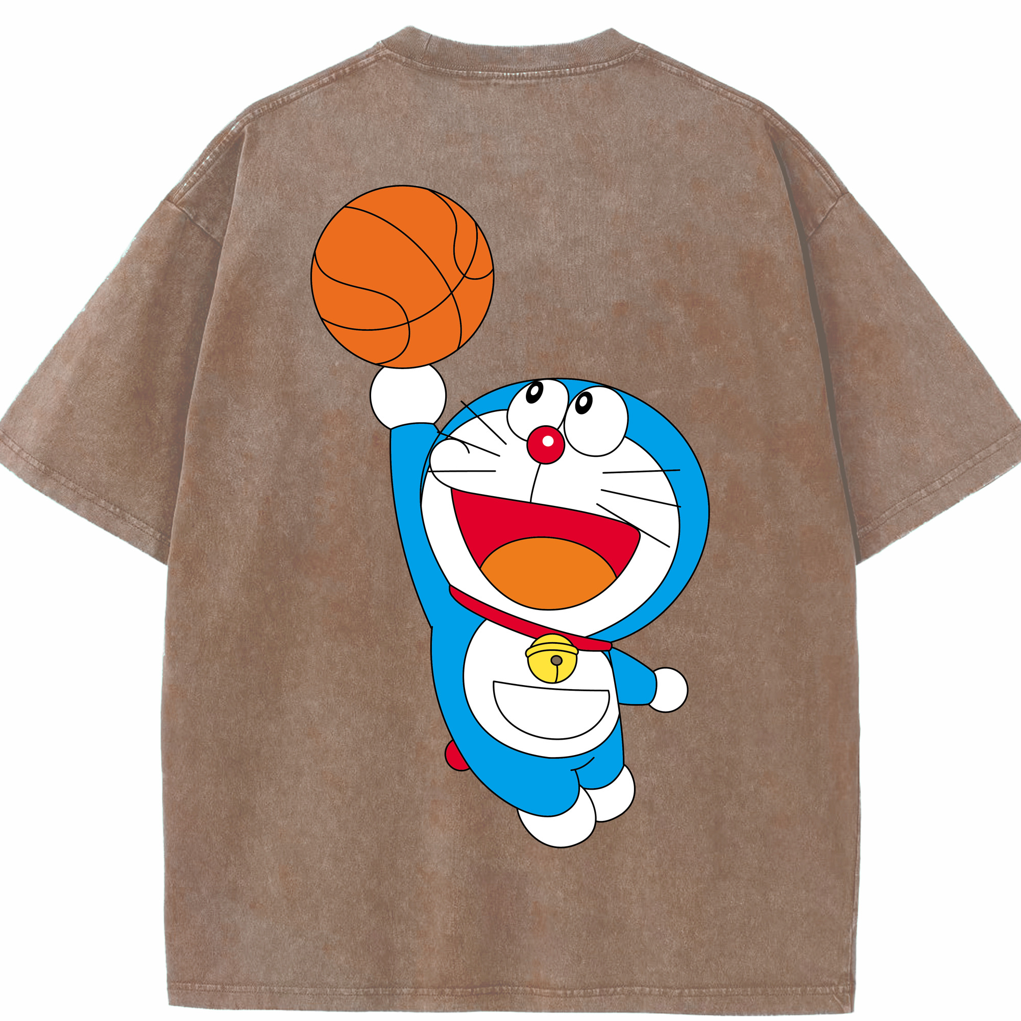 （画像用） ドラえもん Doraemon 綿100% ヴィンテージ風 半袖Tシャツ（背面プリント）