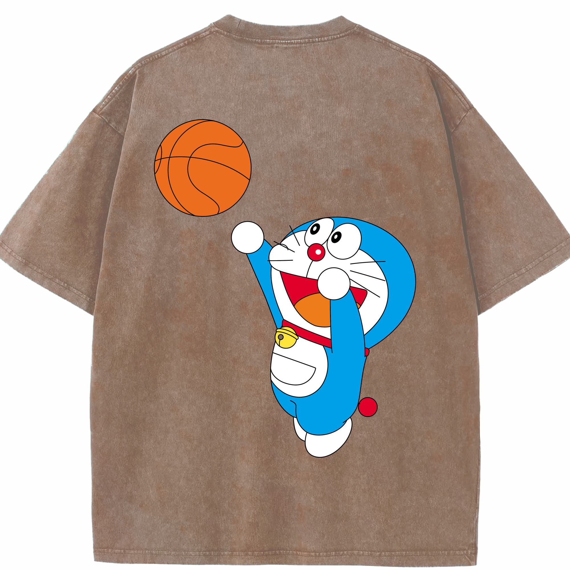 （画像用） ドラえもん Doraemon 綿100% ヴィンテージ風 半袖Tシャツ（背面プリント）