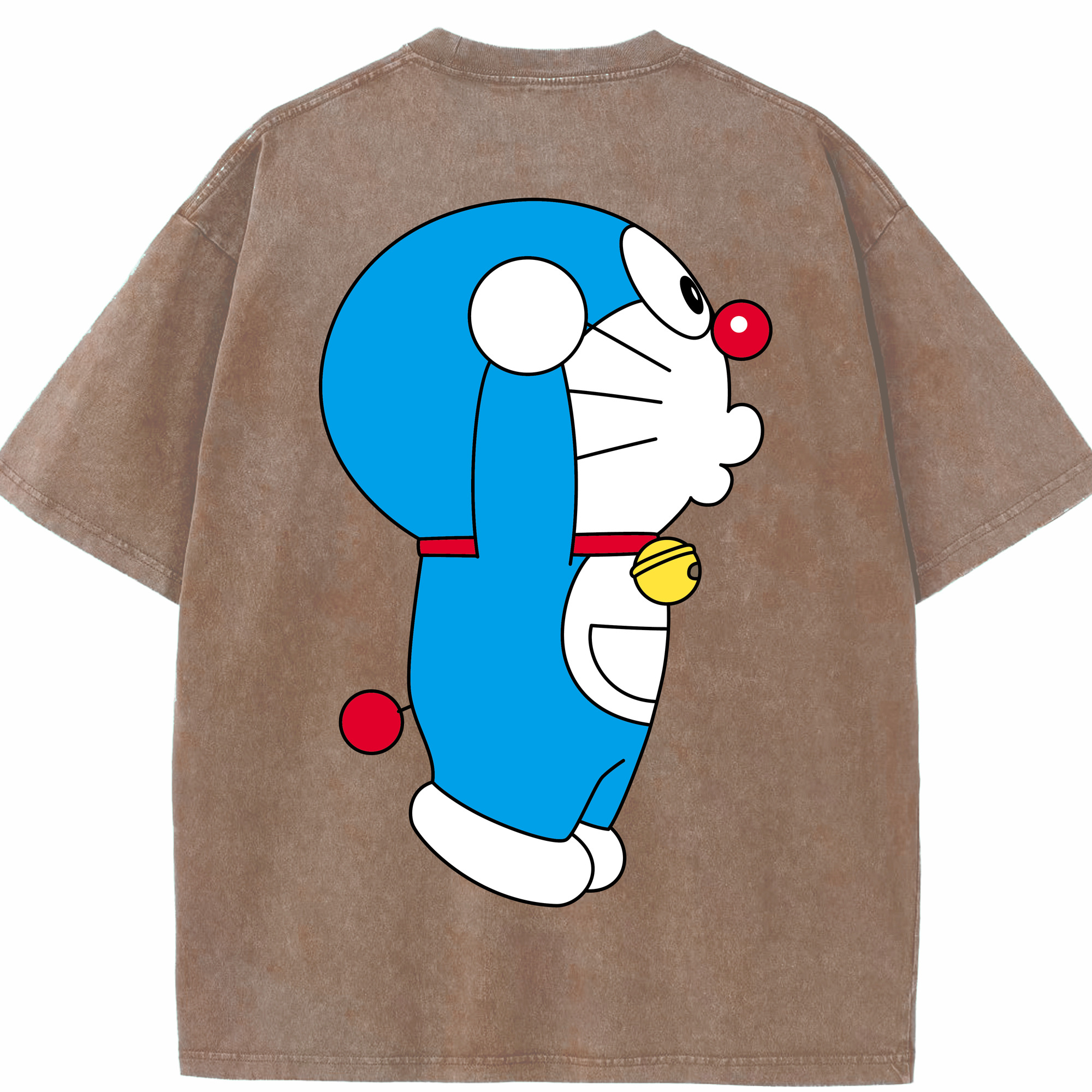 （画像用） ドラえもん Doraemon 綿100% ヴィンテージ風 半袖Tシャツ（背面プリント）