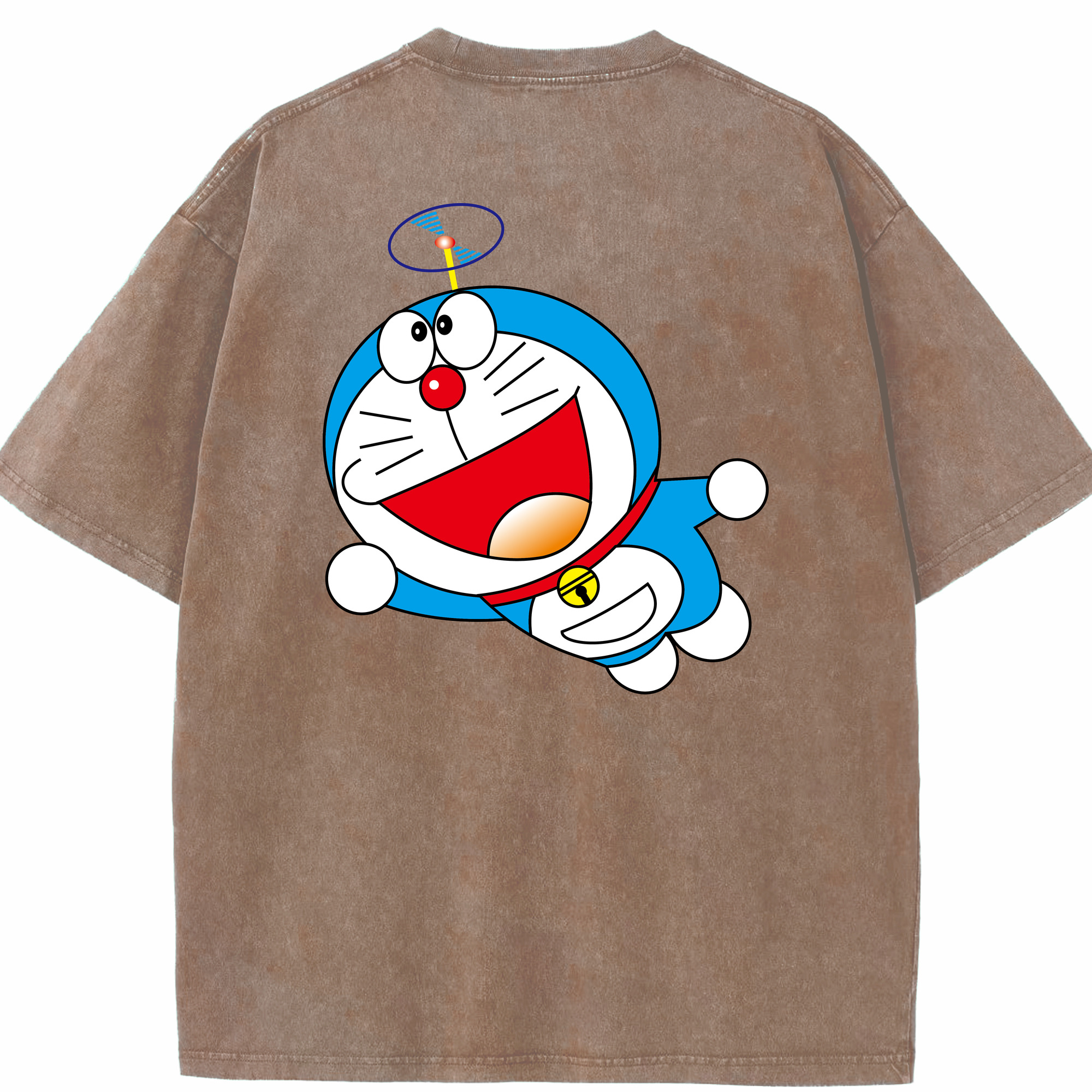 （画像用） ドラえもん Doraemon 綿100% ヴィンテージ風 半袖Tシャツ（背面プリント）