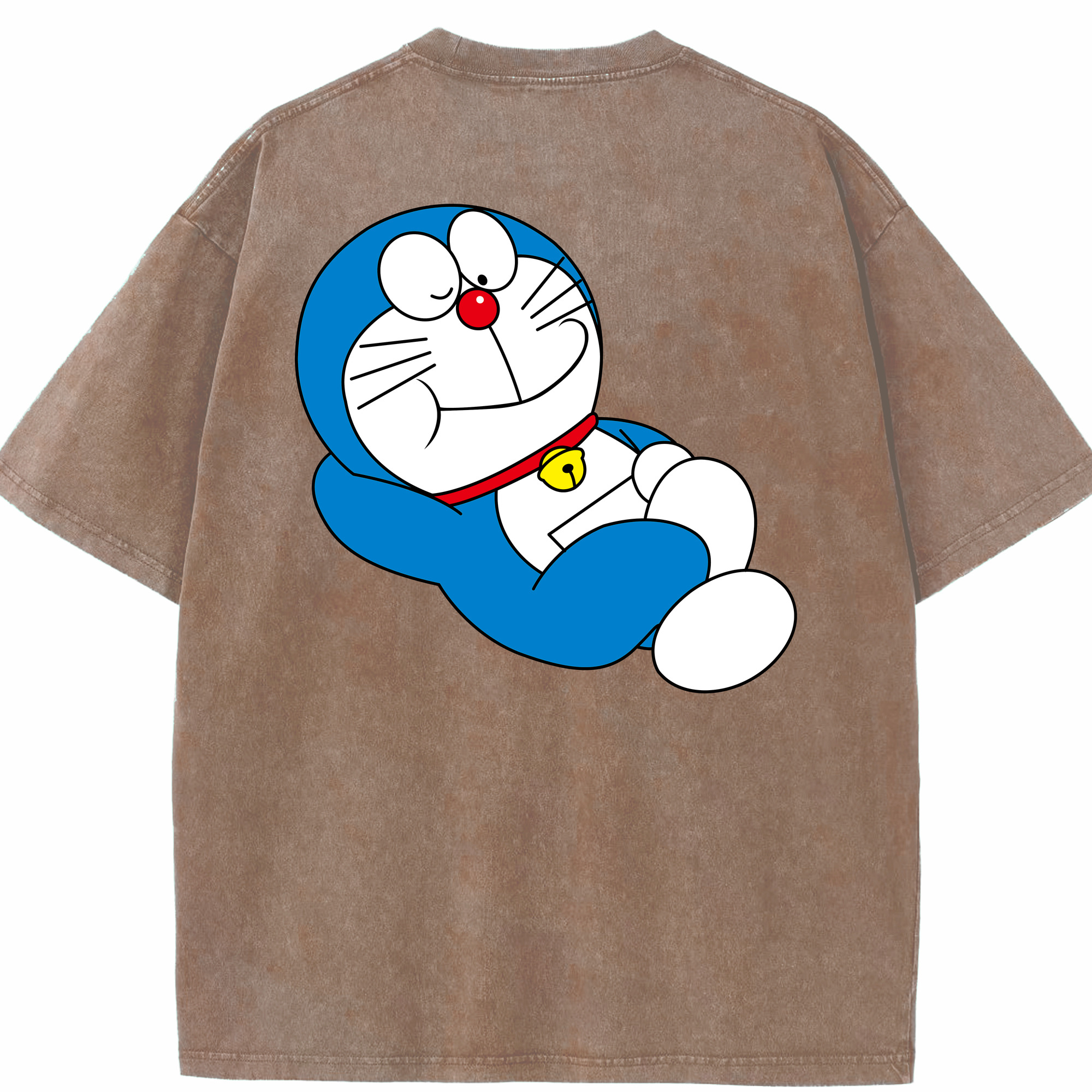 （画像用） ドラえもん Doraemon 綿100% ヴィンテージ風 半袖Tシャツ（背面プリント）