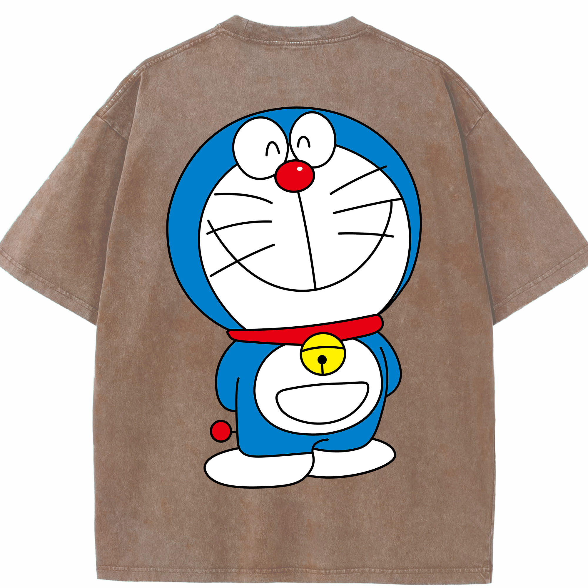 （画像用） ドラえもん Doraemon 綿100% ヴィンテージ風 半袖Tシャツ（背面プリント）