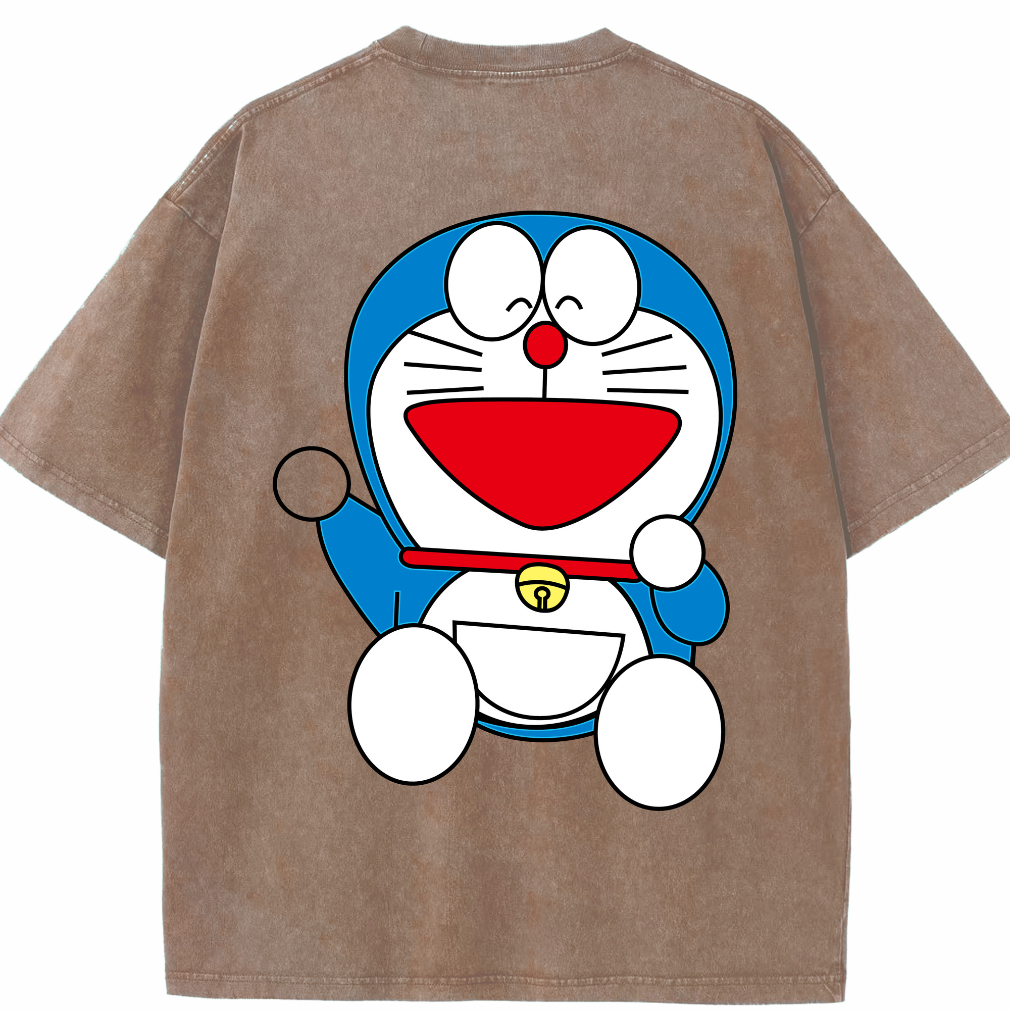 （画像用） ドラえもん Doraemon 綿100% ヴィンテージ風 半袖Tシャツ（背面プリント）