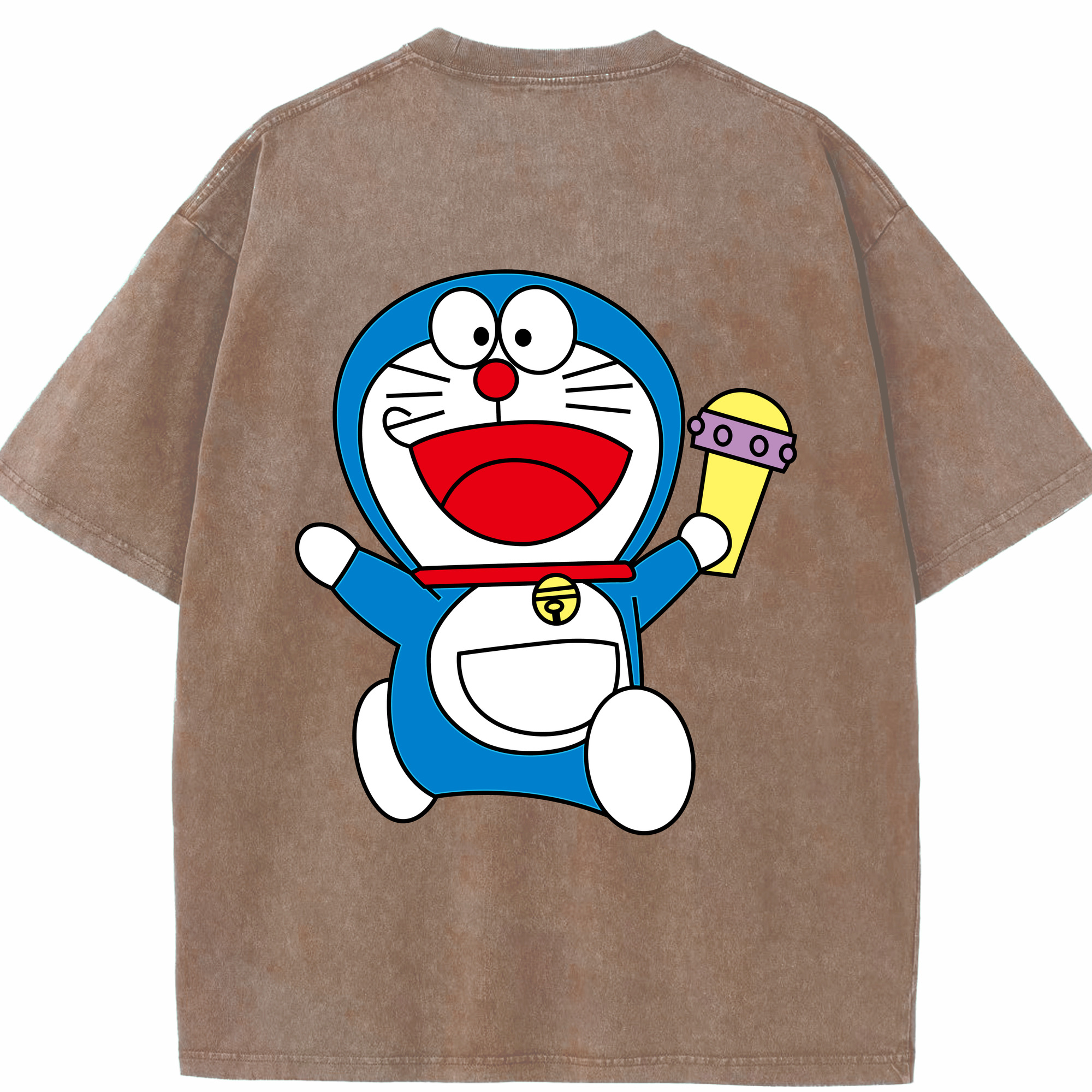 （画像用） ドラえもん Doraemon 綿100% ヴィンテージ風 半袖Tシャツ（背面プリント）