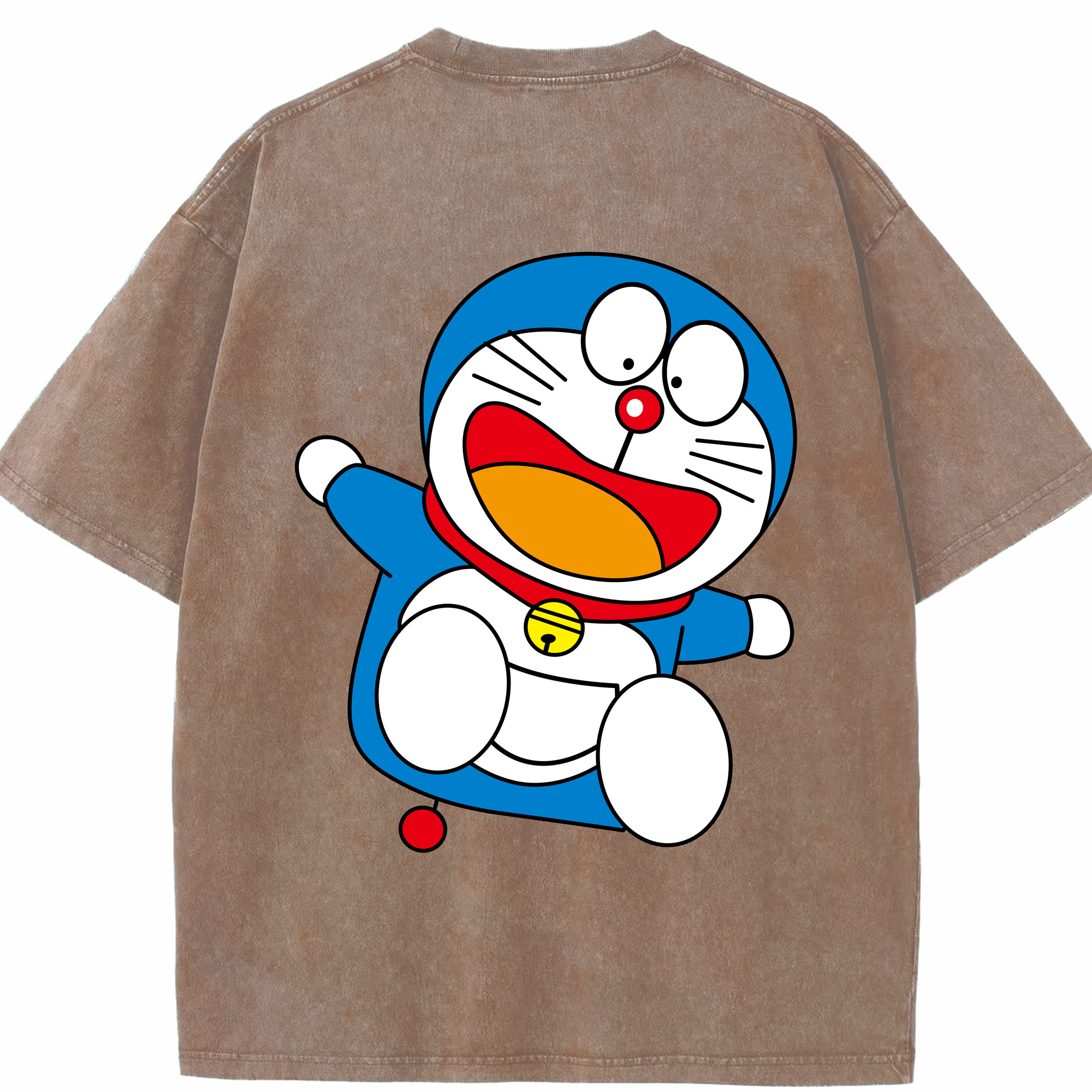 （画像用） ドラえもん Doraemon 綿100% ヴィンテージ風 半袖Tシャツ（背面プリント）