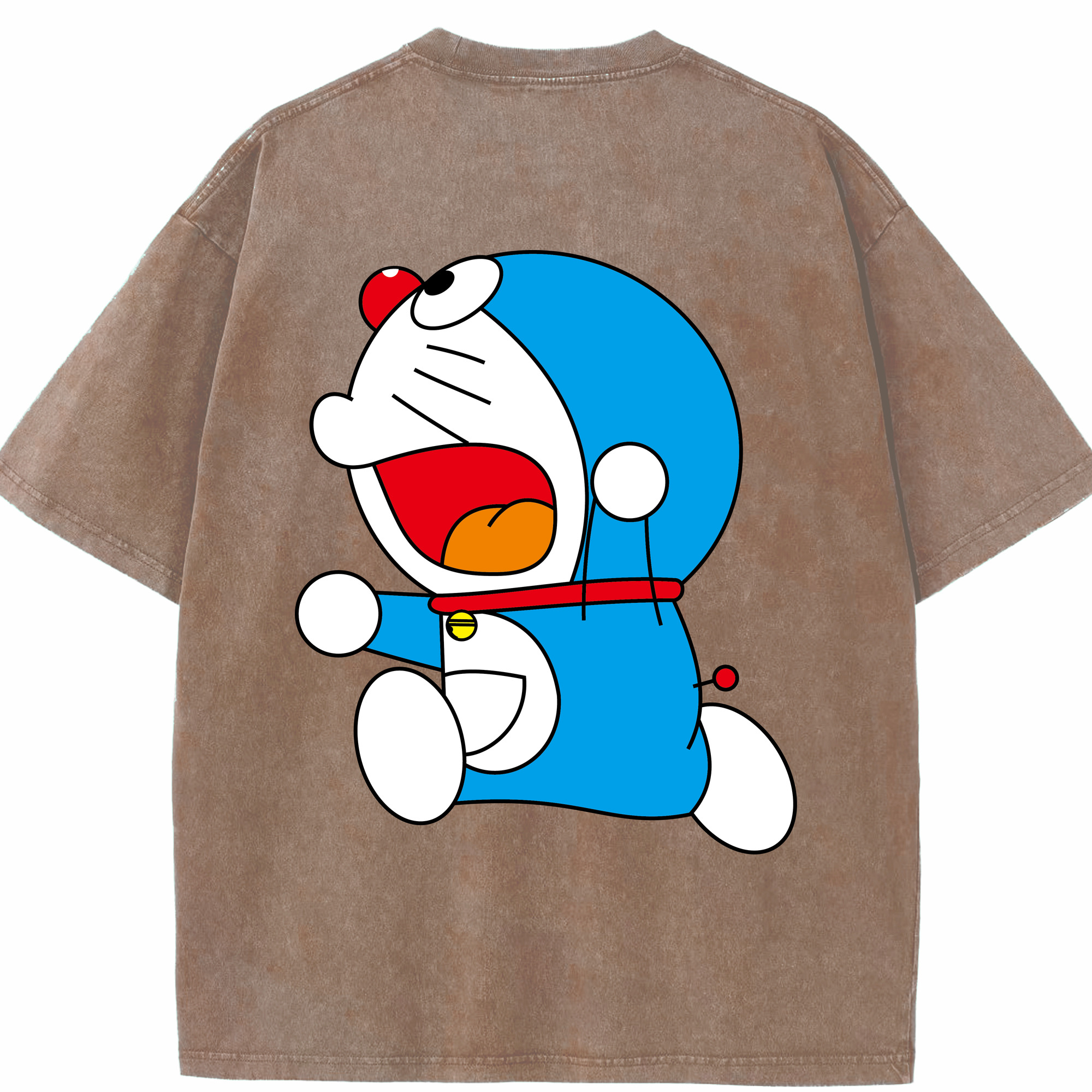 （画像用） ドラえもん Doraemon 綿100% ヴィンテージ風 半袖Tシャツ（背面プリント）
