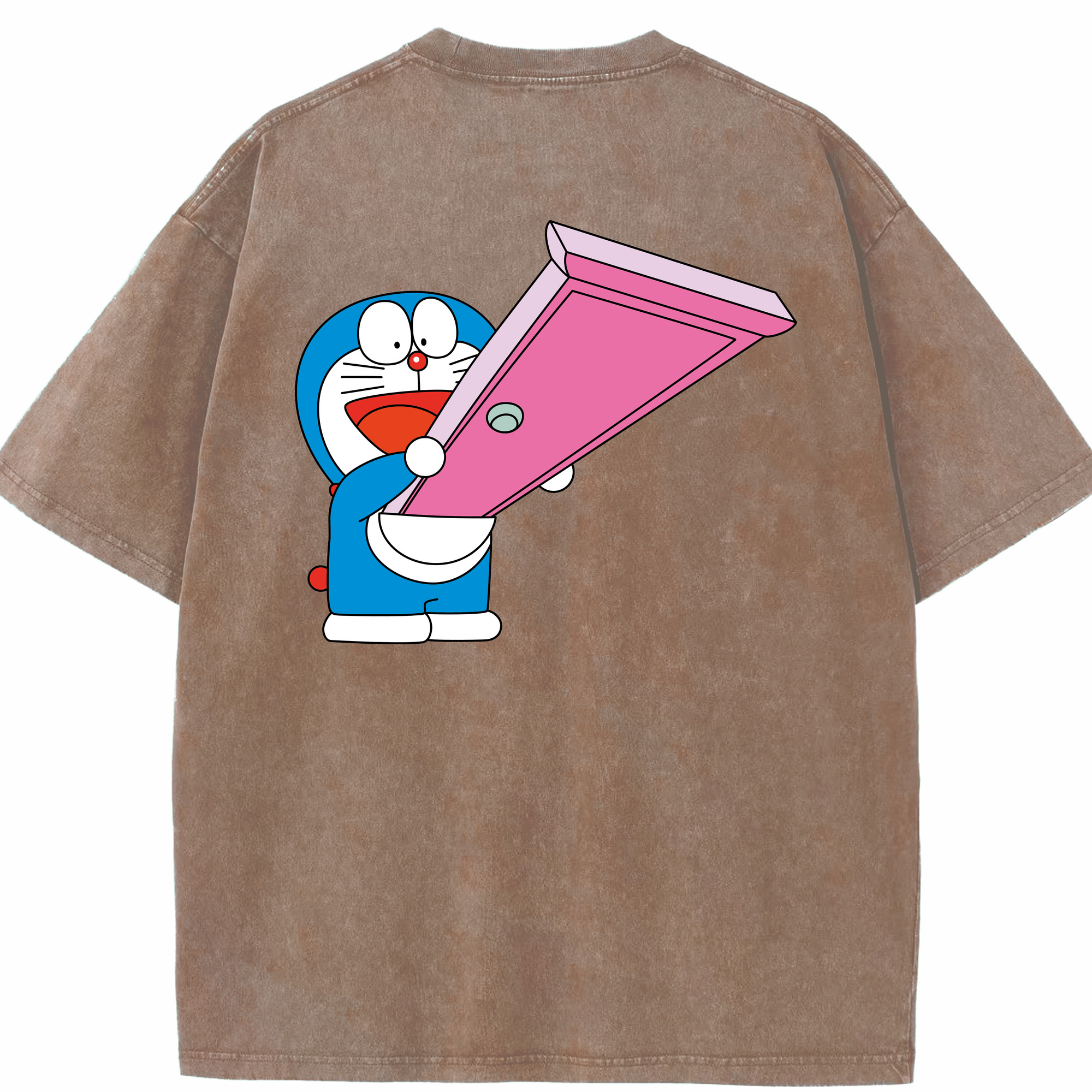 （画像用） ドラえもん Doraemon 綿100% ヴィンテージ風 半袖Tシャツ（背面プリント）