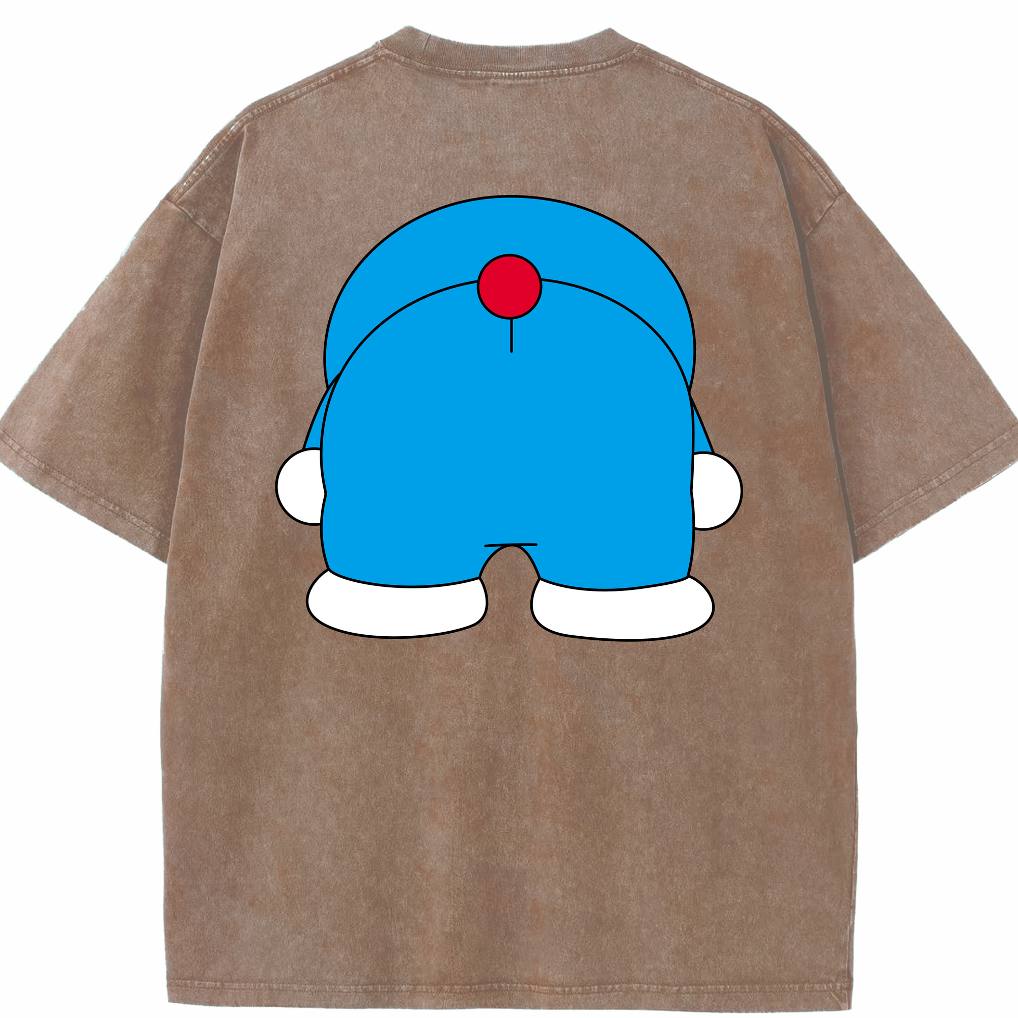 （画像用） ドラえもん Doraemon 綿100% ヴィンテージ風 半袖Tシャツ（背面プリント）