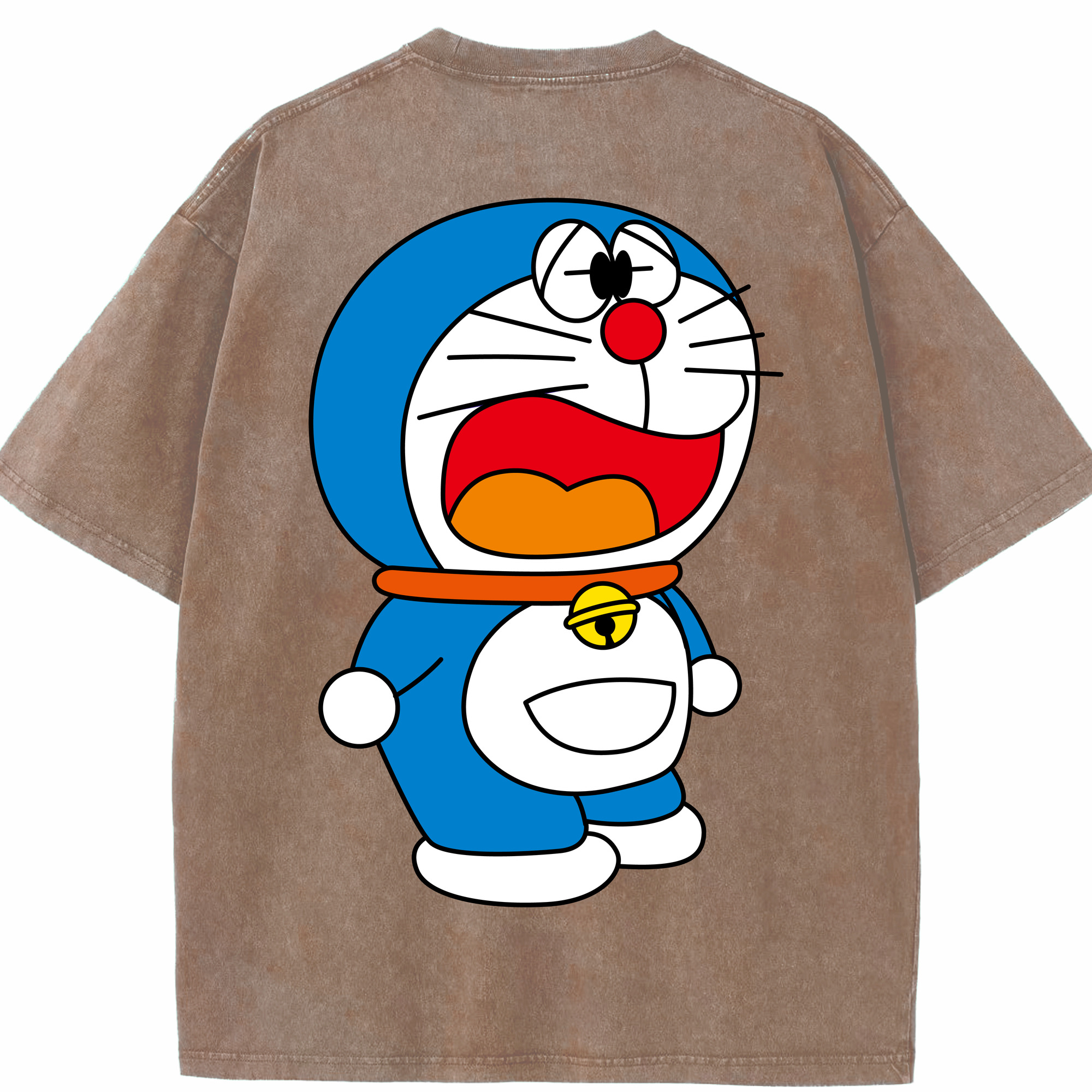 （画像用） ドラえもん Doraemon 綿100% ヴィンテージ風 半袖Tシャツ（背面プリント）