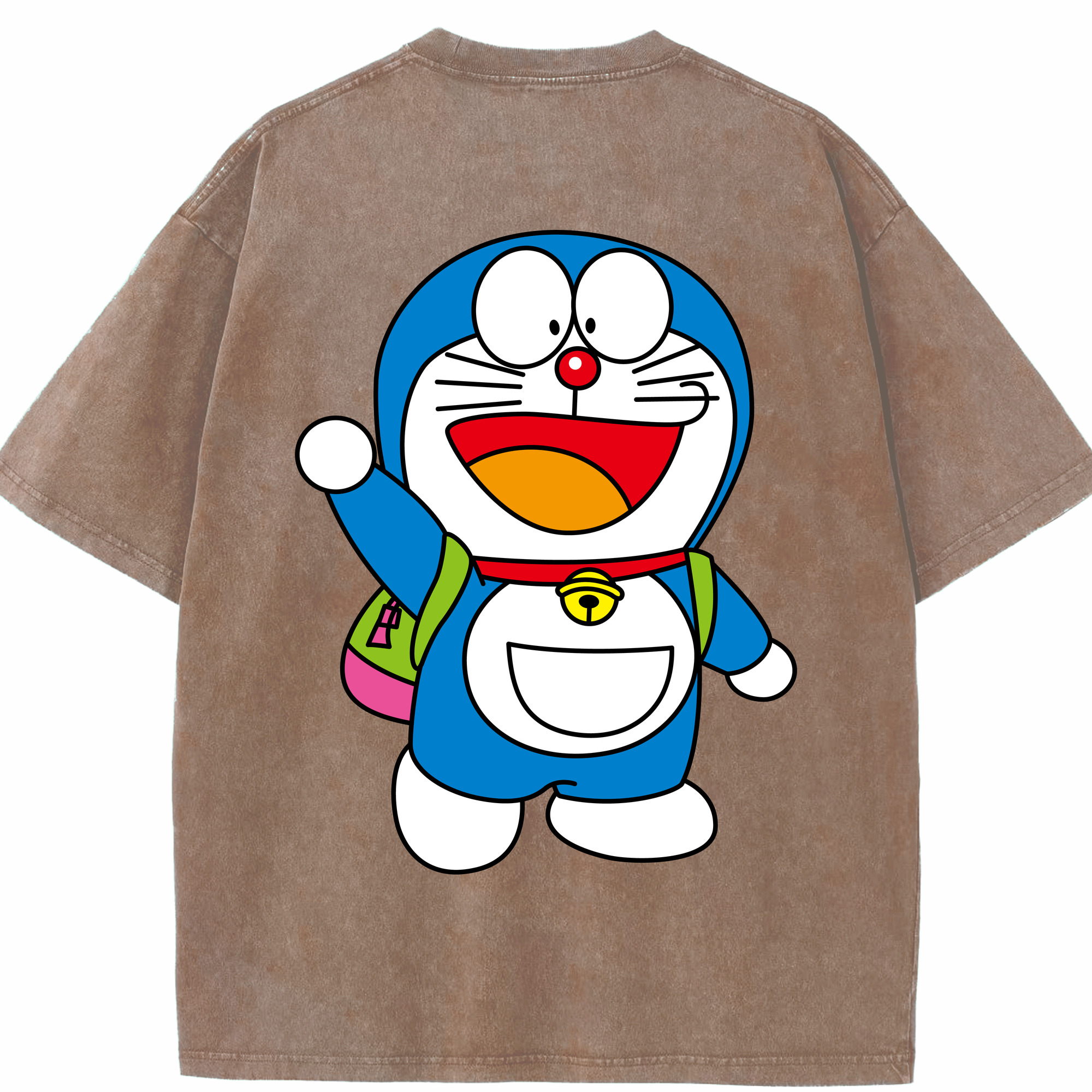 （画像用） ドラえもん Doraemon 綿100% ヴィンテージ風 半袖Tシャツ（背面プリント）